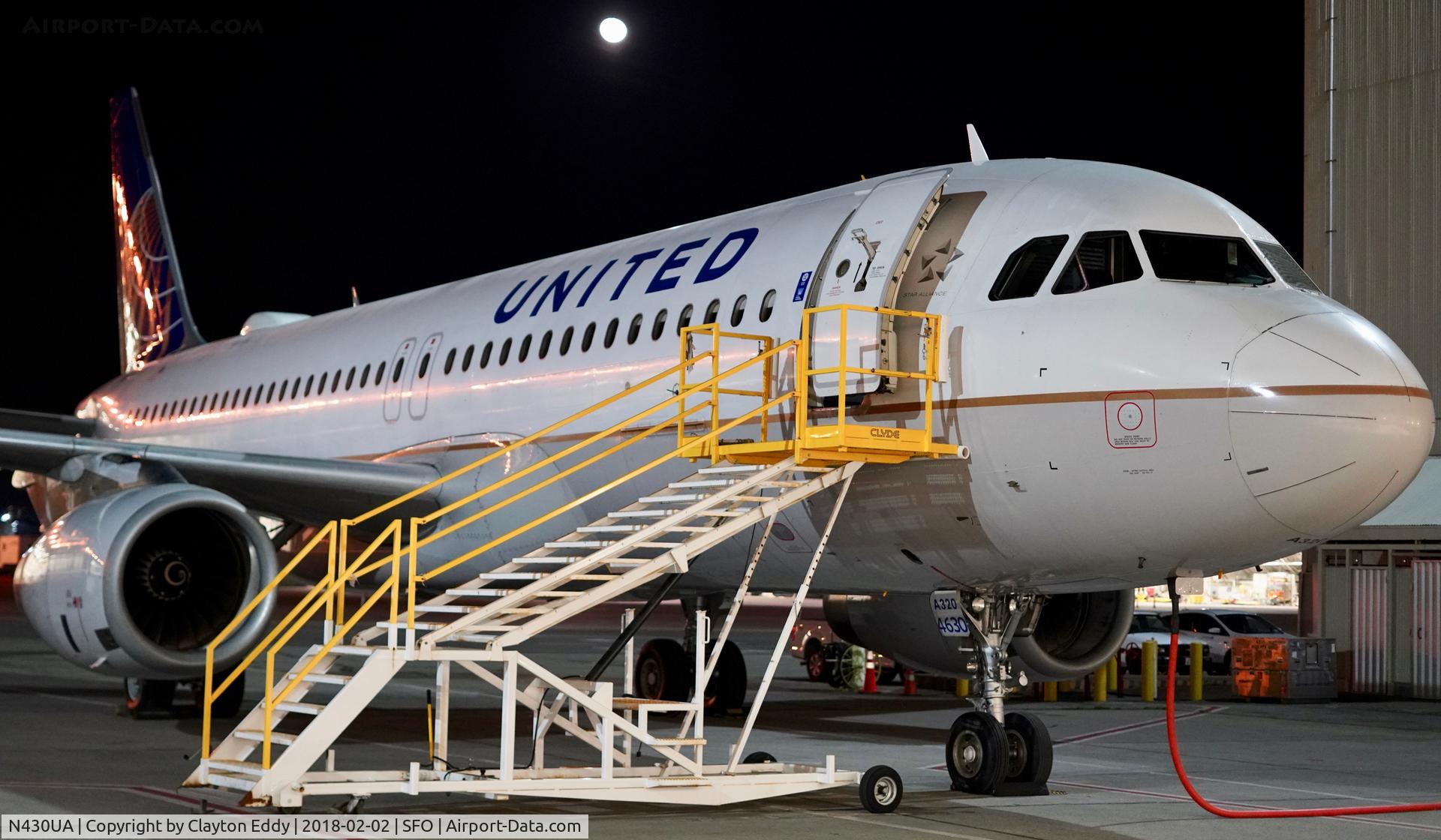 N430UA, 1996 Airbus A320-232 C/N 568, SFO 2018.