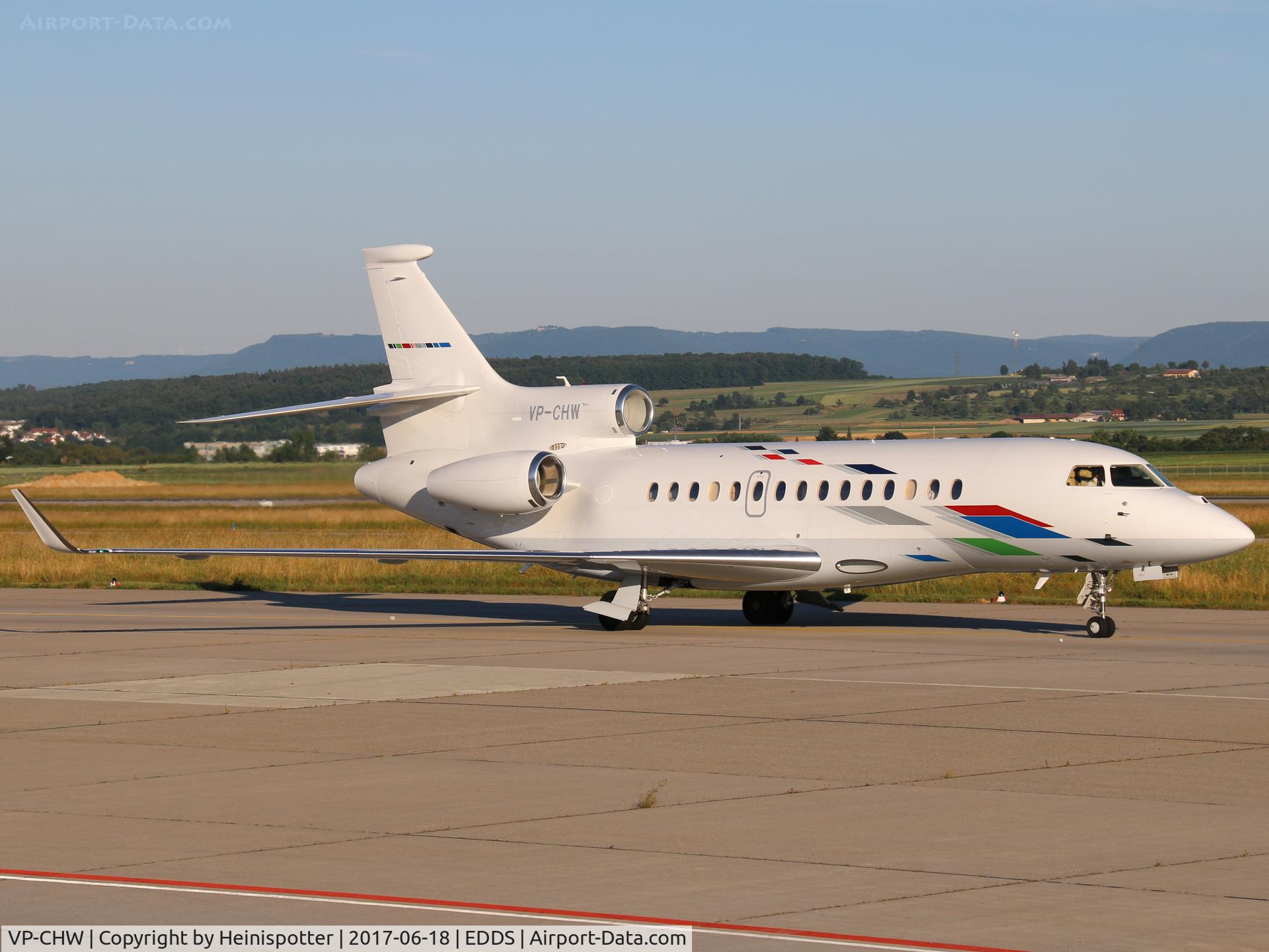 VP-CHW, 2016 Dassault Falcon 7X C/N 270, VP-CHW at Stuttgart Airport.