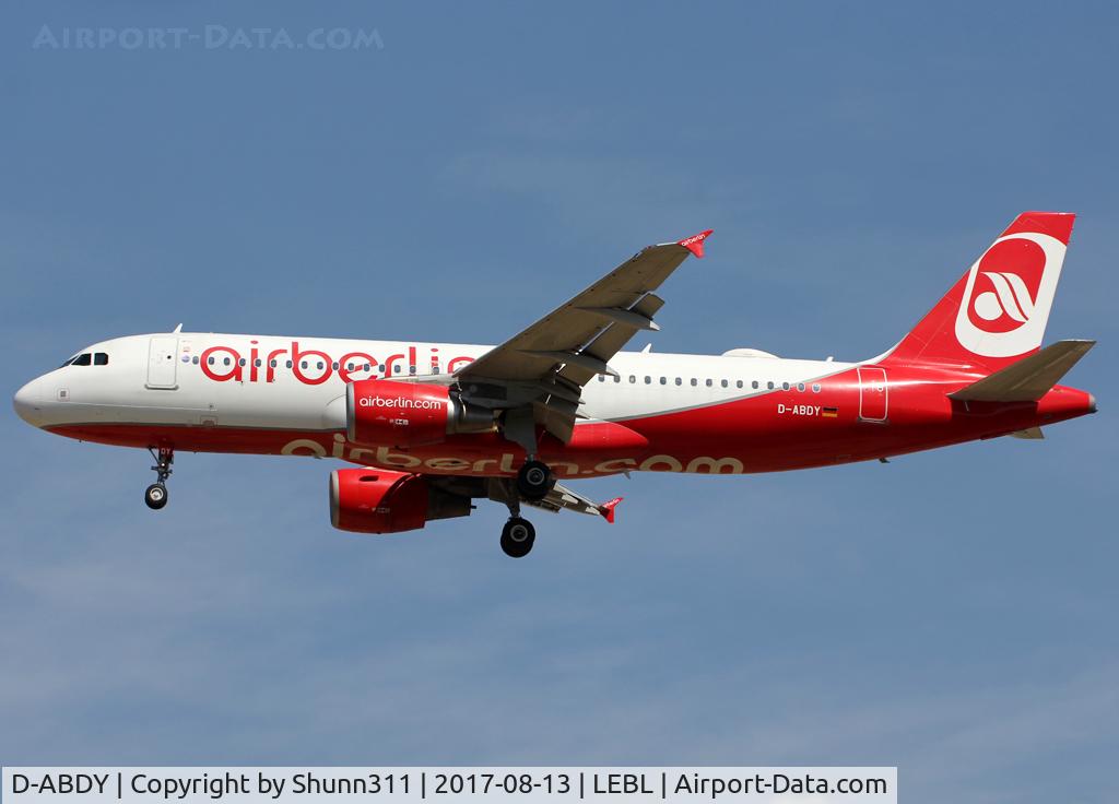 D-ABDY, 2009 Airbus A320-214 C/N 4013, Landing rwy 25R