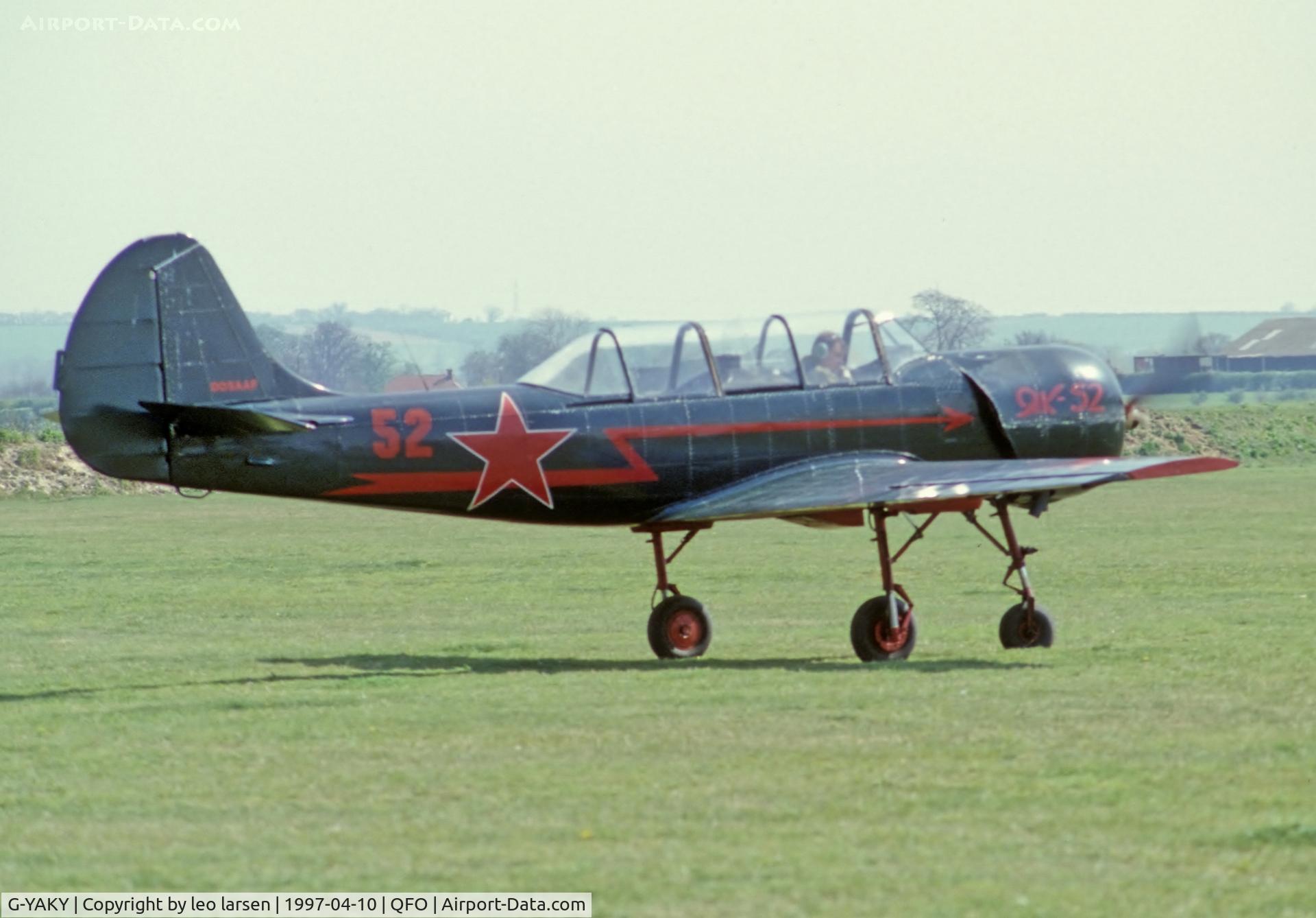 G-YAKY, 1984 Bacau Yak-52 C/N 844109, Duxford Museum 10.4.1997