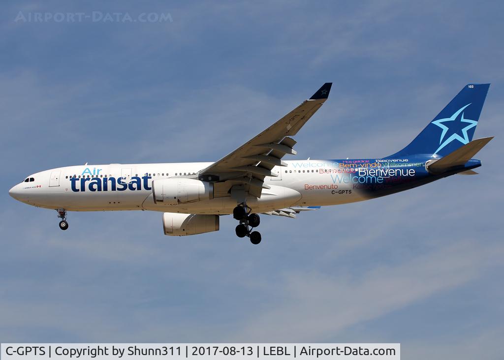 C-GPTS, 2002 Airbus A330-243 C/N 480, Landing rwy 25R in new c/s