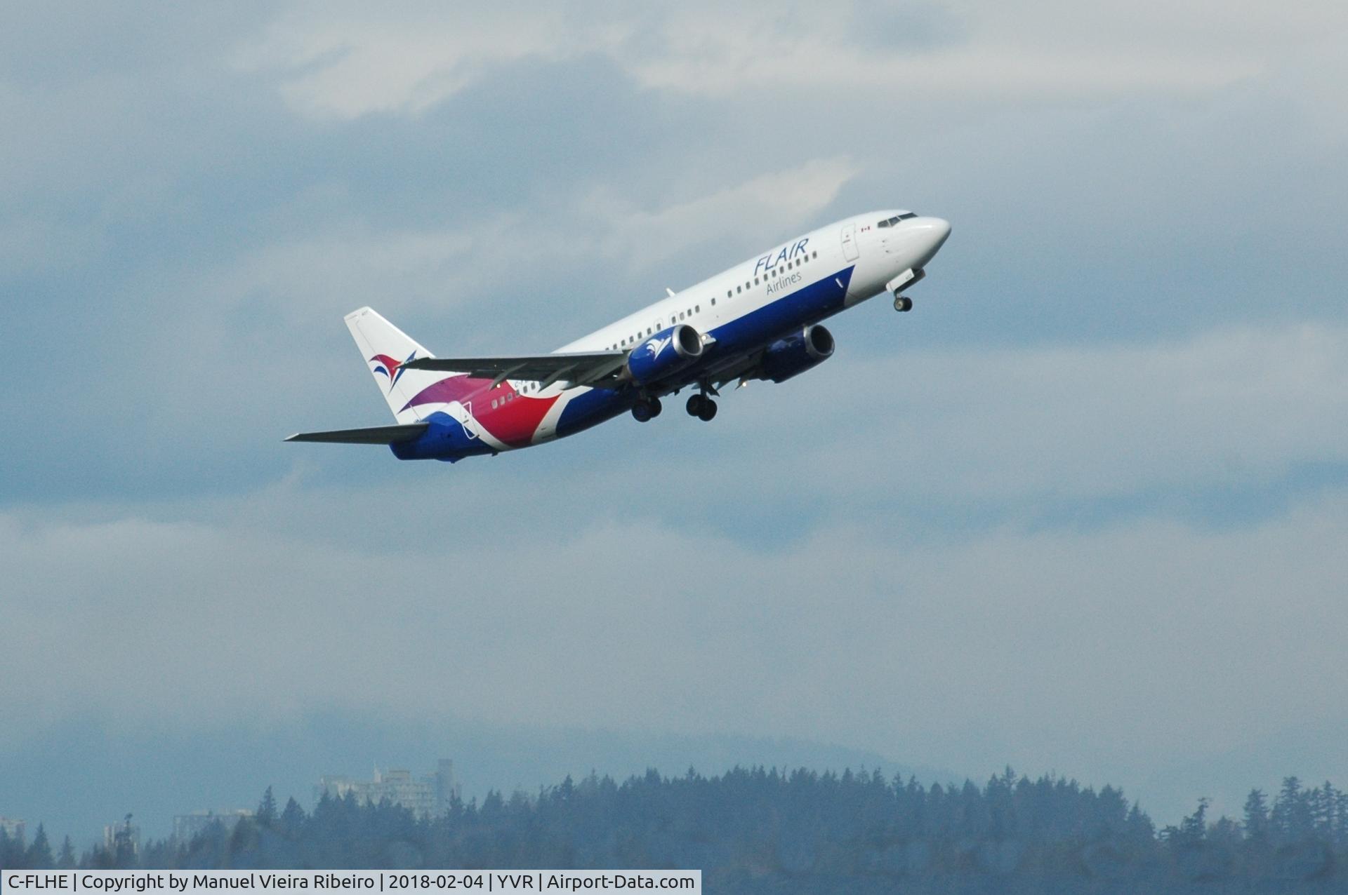 C-FLHE, 1998 Boeing 737-490 C/N 28889, Departure from YVR