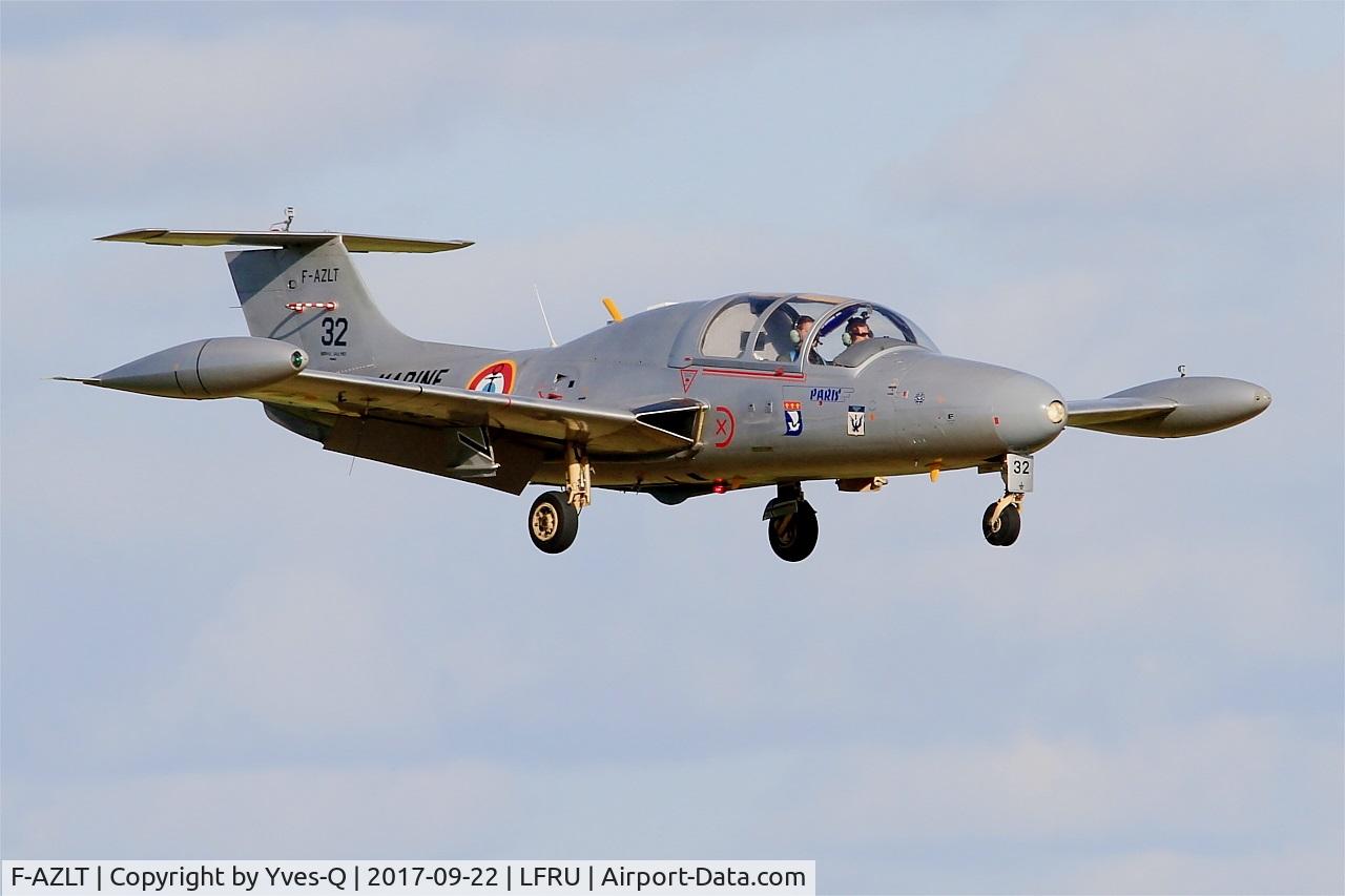 F-AZLT, 1958 Morane-Saulnier MS.760 Paris I C/N 32, Morane-Saulnier MS-760A, On final rwy 23, Morlaix-Ploujean airport (LFRU-MXN) air show 2017