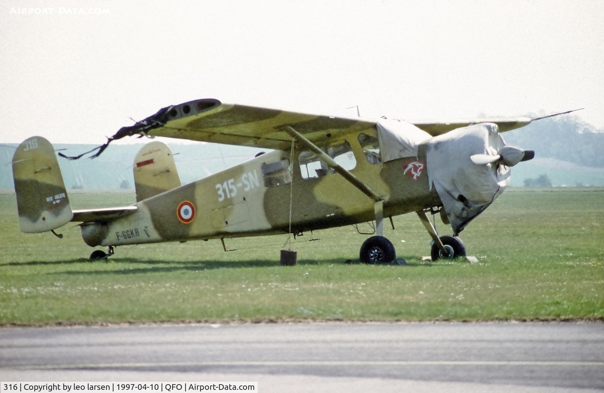 316, Max Holste MH-1521M Broussard C/N 375, Duxford Museum 10.4.1997