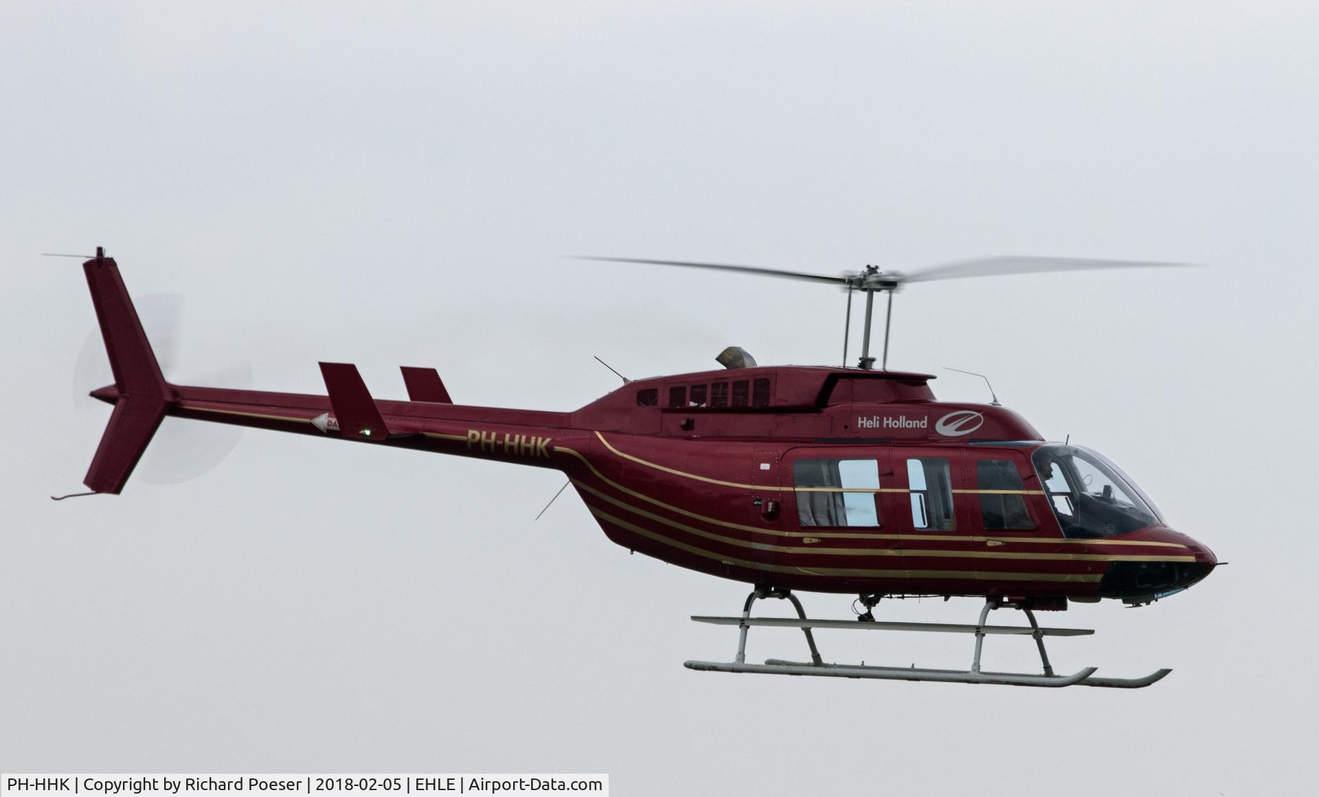 PH-HHK, Bell 206L-1 LongRanger II C/N 45456, Taking off at EHLE.