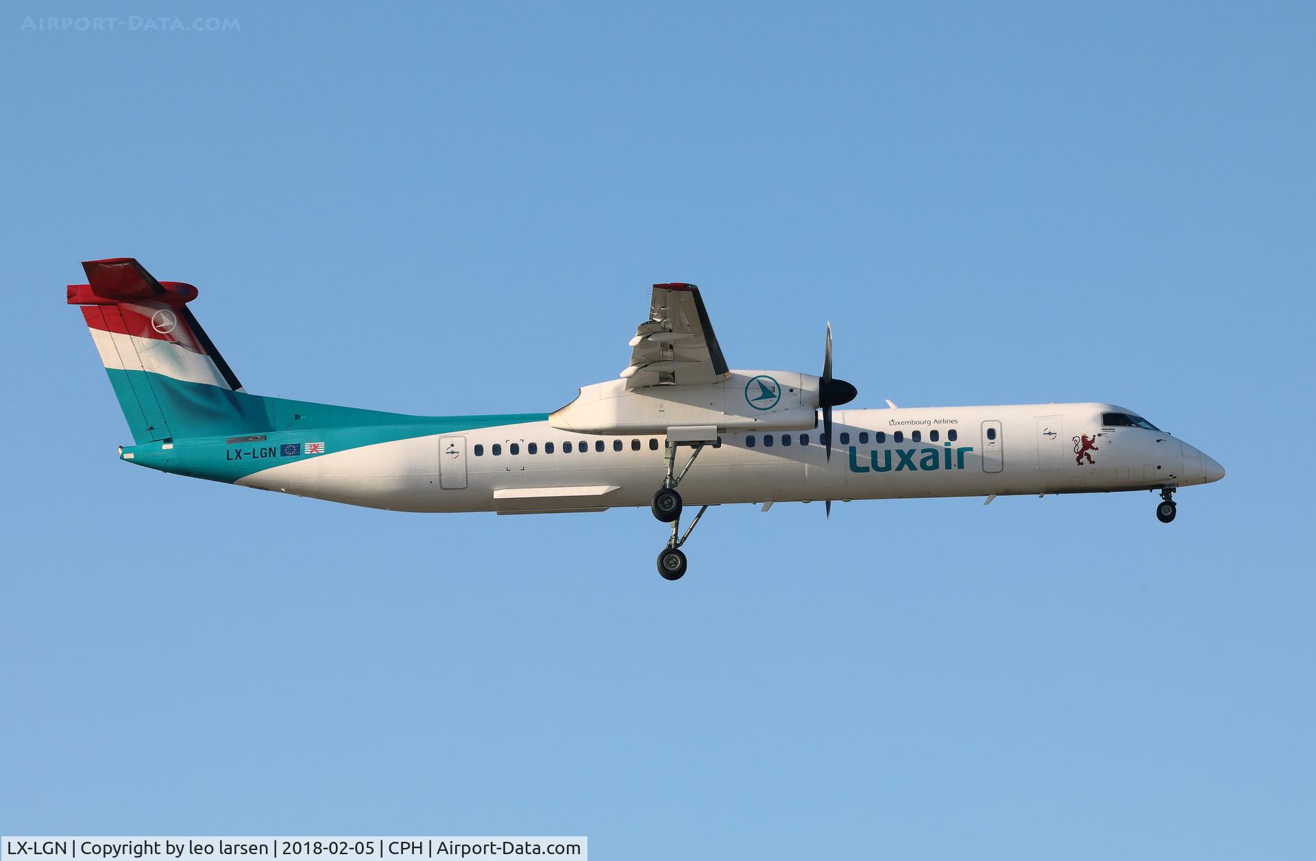 LX-LGN, 2012 De Havilland Canada DHC-8-402Q Dash 8 C/N 4426, Copenhagen 5.2.2018