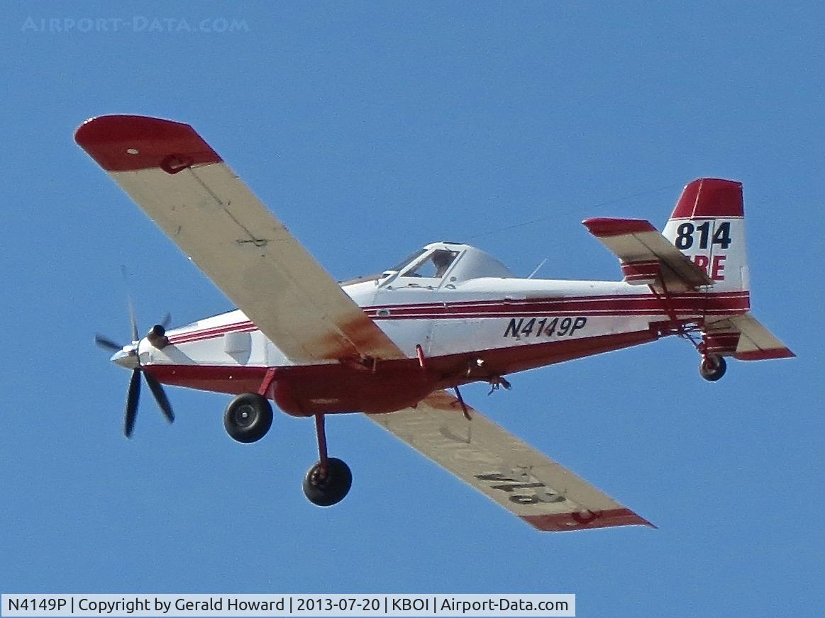 N4149P, 2007 Air Tractor Inc AT-802A C/N 802A-0255, Departing RWY 10L.