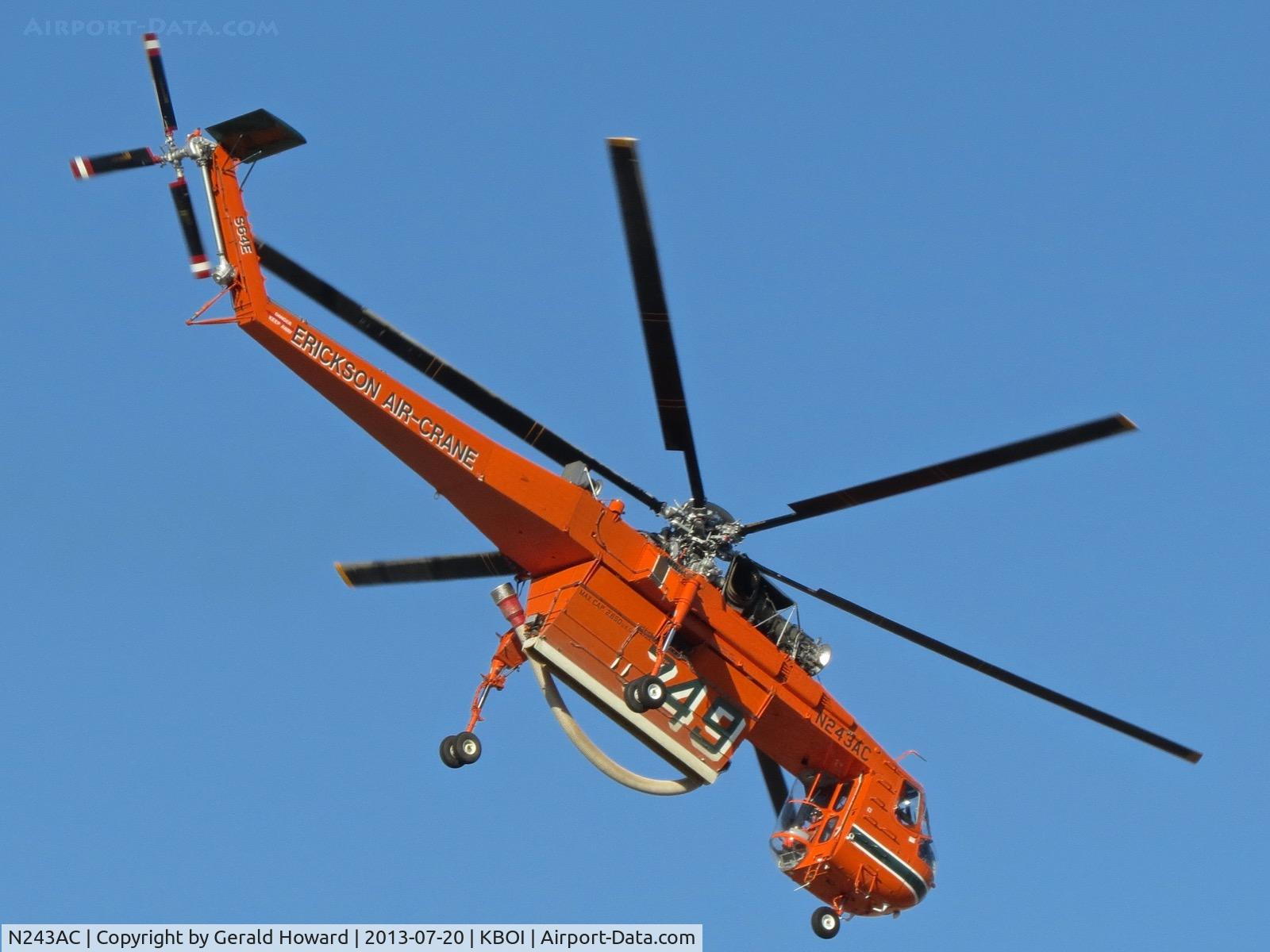 N243AC, Erickson S64E Skycrane C/N 64022, Departing BOI.