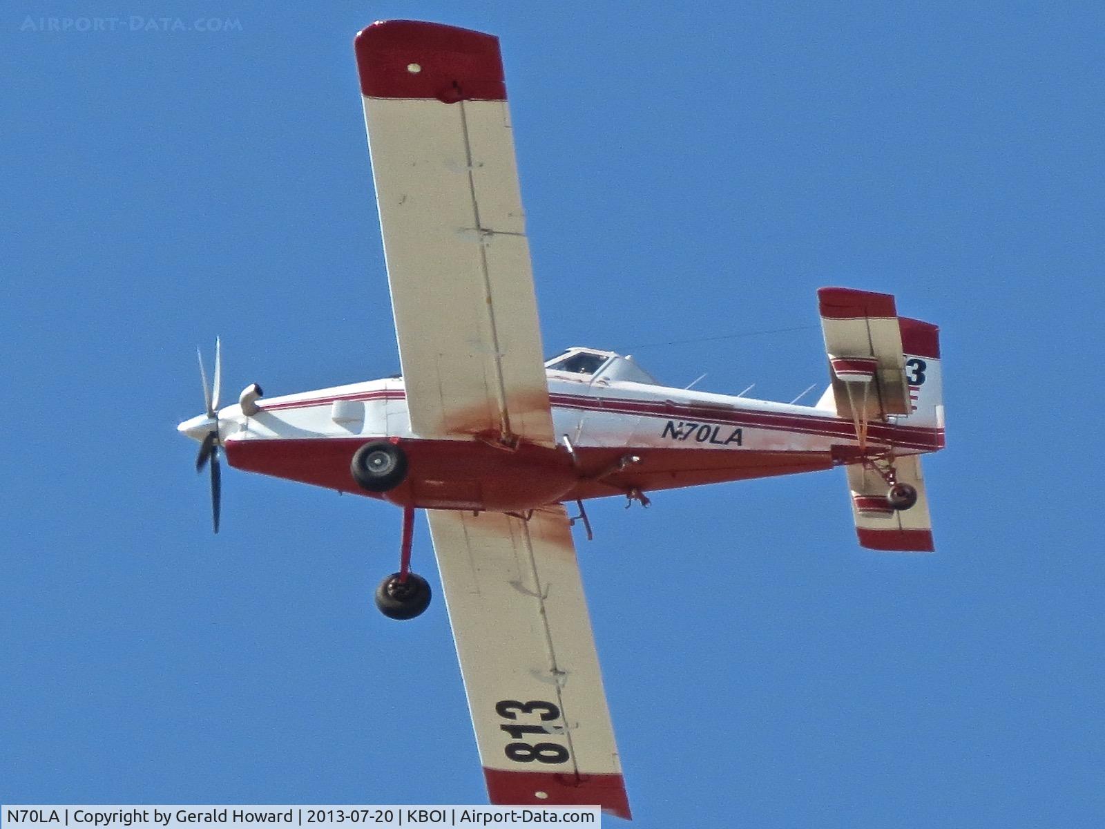 N70LA, 2000 Air Tractor Inc AT-802A C/N 802A-0102, Departing BOI.