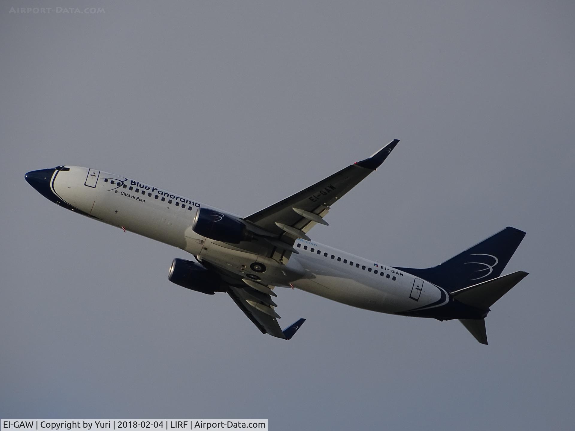 EI-GAW, 2000 Boeing 737-8Z0 C/N 30072, Takeoff from RWY 25.