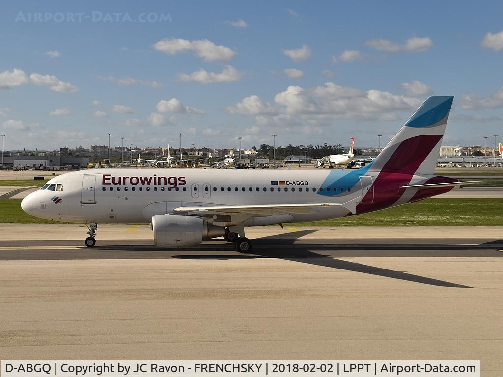 D-ABGQ, 2008 Airbus A319-112 C/N 3700, Eurowings 2605 to Stuttgart (STR)