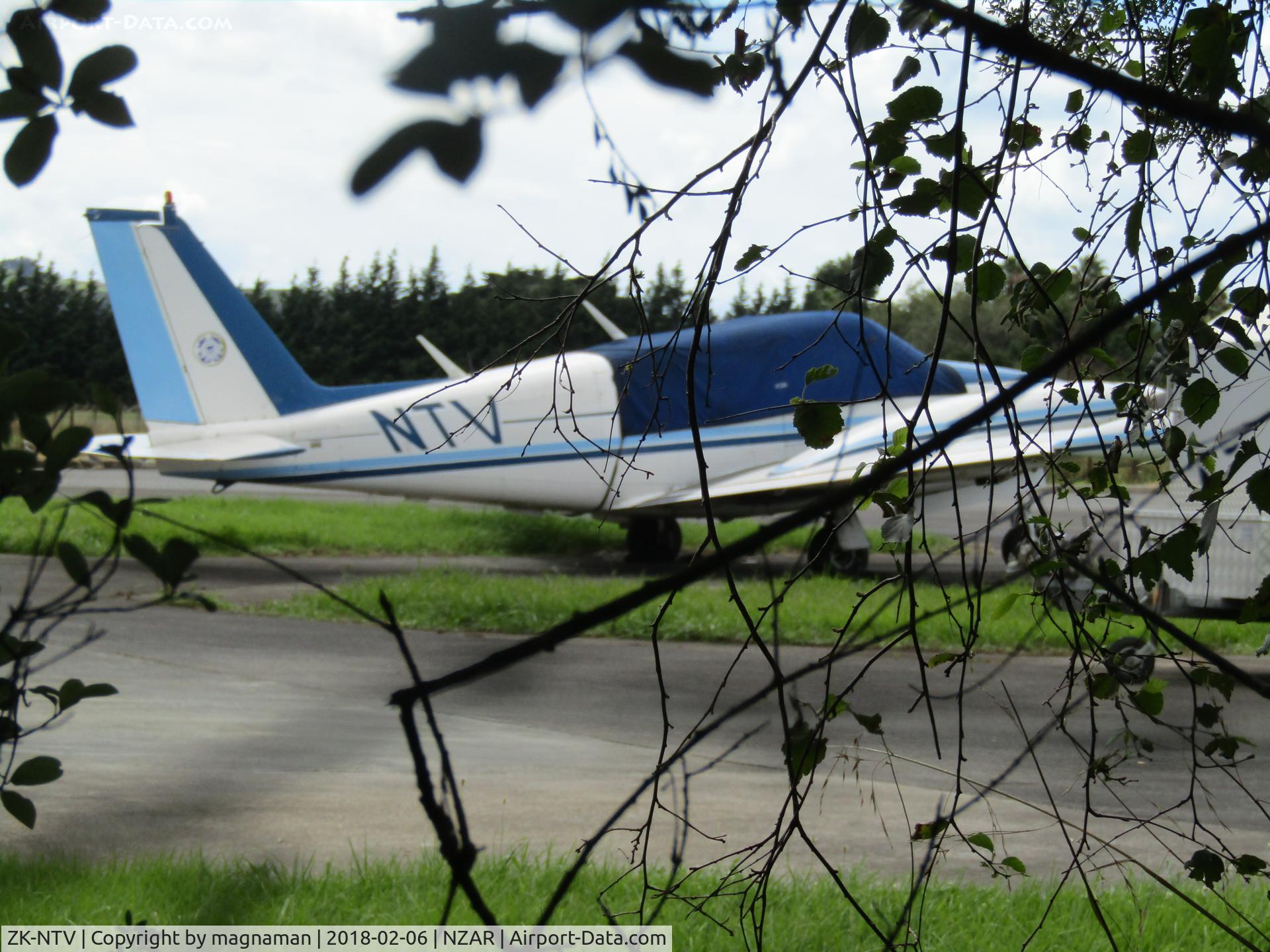 ZK-NTV, 1966 Piper PA-30 Twin Comanche Twin Comanche C/N 30-923, hiding behind bushes at ardmore