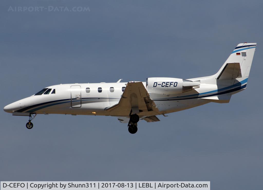 D-CEFO, 2011 Cessna 560XL Citation Excel XLS+ C/N 560-6082, Landing rwy 25R