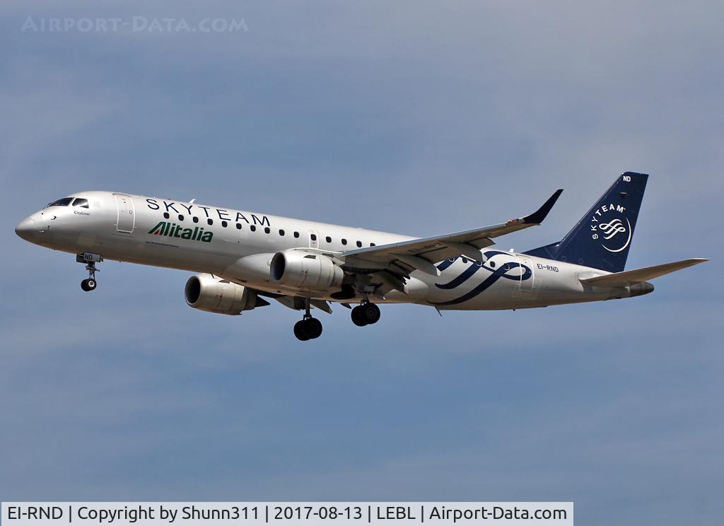 EI-RND, 2012 Embraer 190LR (ERJ-190-100LR) C/N 19000512, Landing rwy 25R still in Skyteam c/s