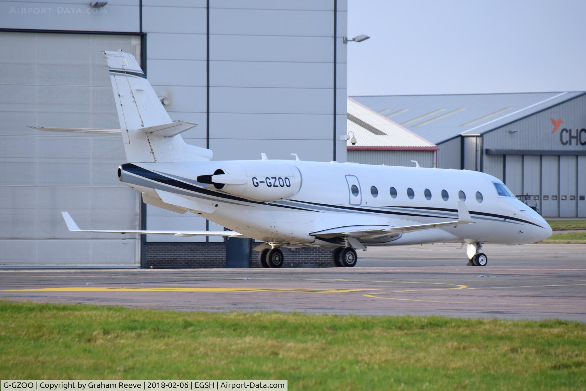 G-GZOO, 2009 Gulfstream Aerospace G200 C/N 224, Parked at Norwich.