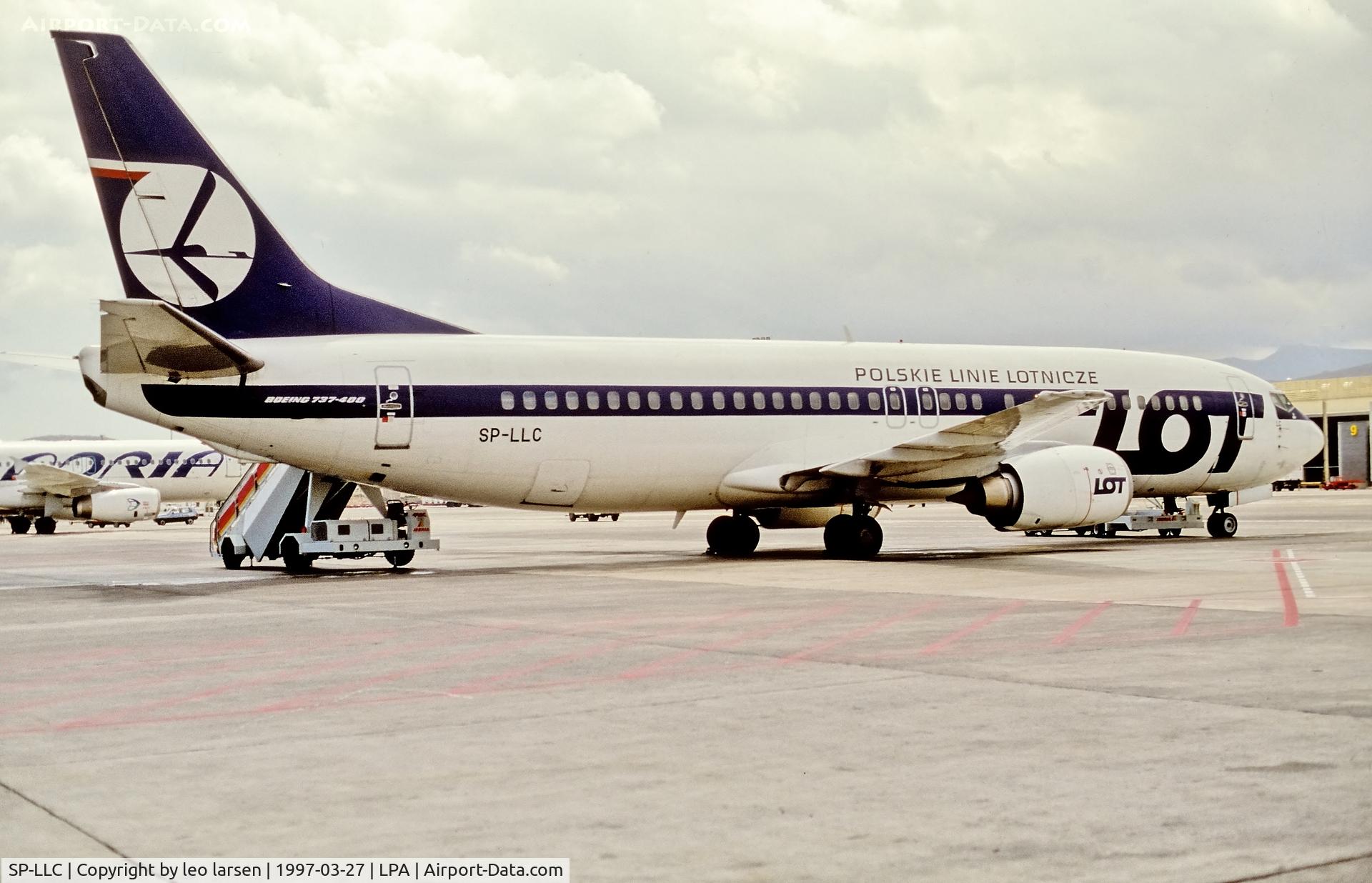 SP-LLC, 1993 Boeing 737-45D C/N 27157, Las Palmas 29.3.1997