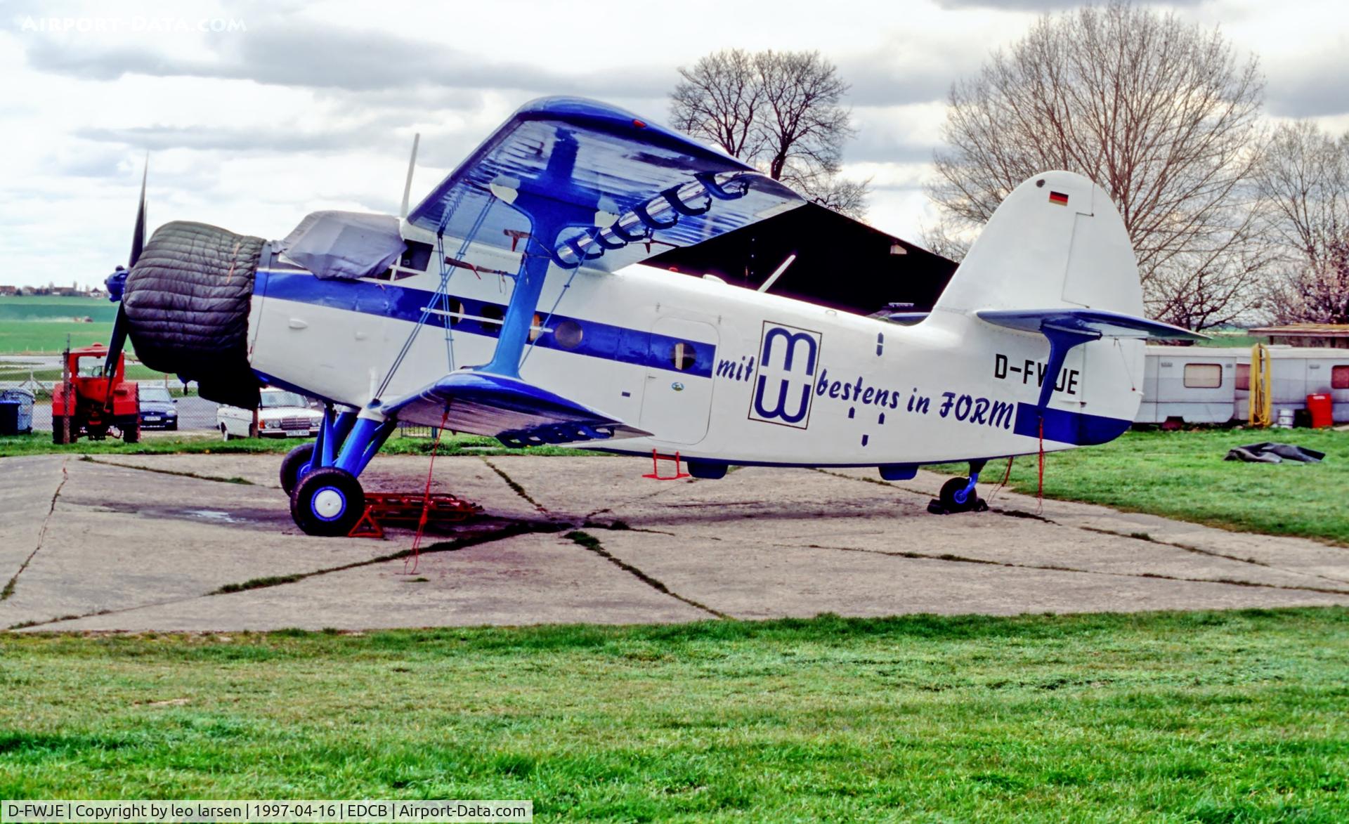 D-FWJE, 1970 Antonov An-2T C/N 1G108-69, Ballenstedt 16.4.1997