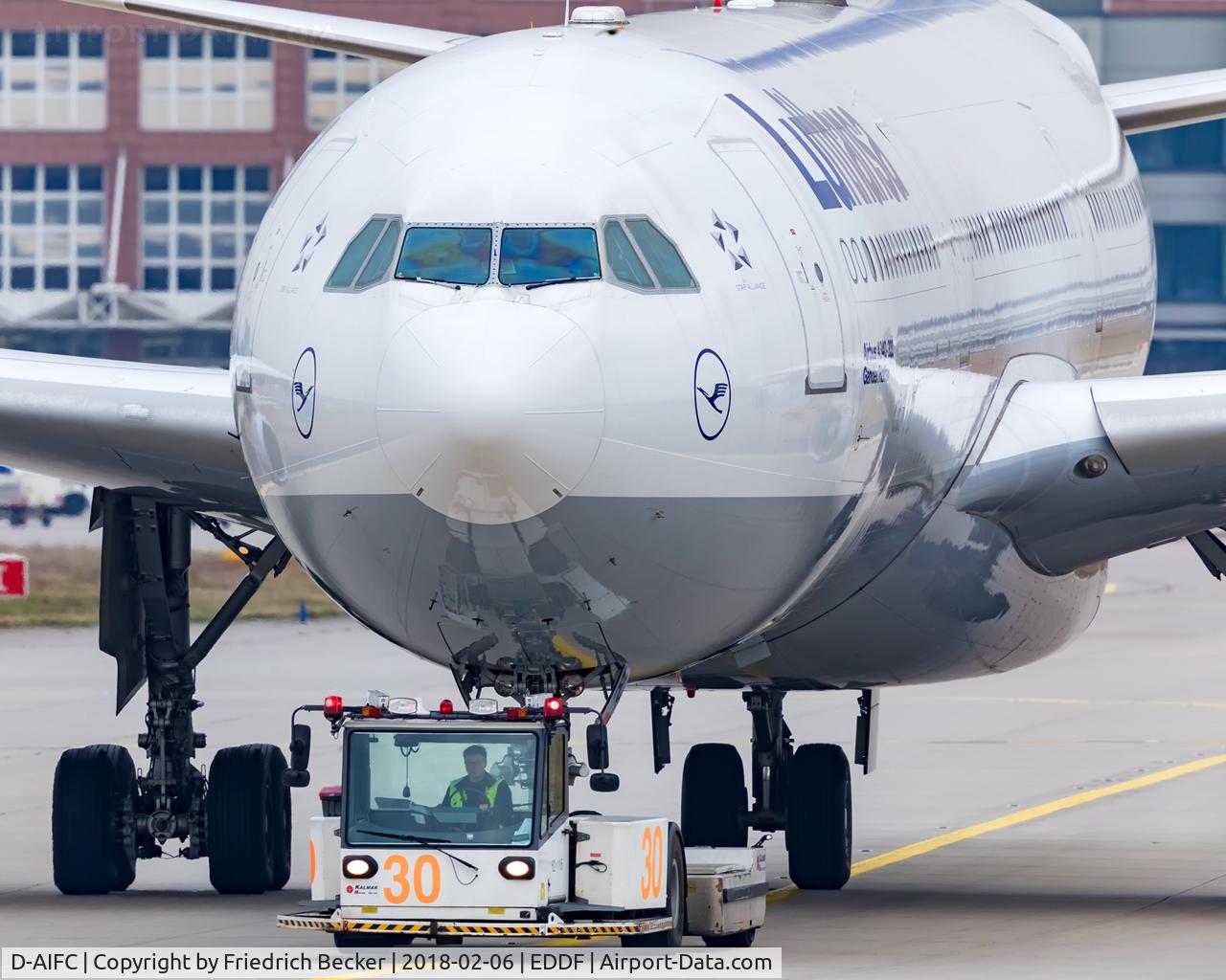 D-AIFC, 2000 Airbus A340-313X C/N 379, towed to the apron