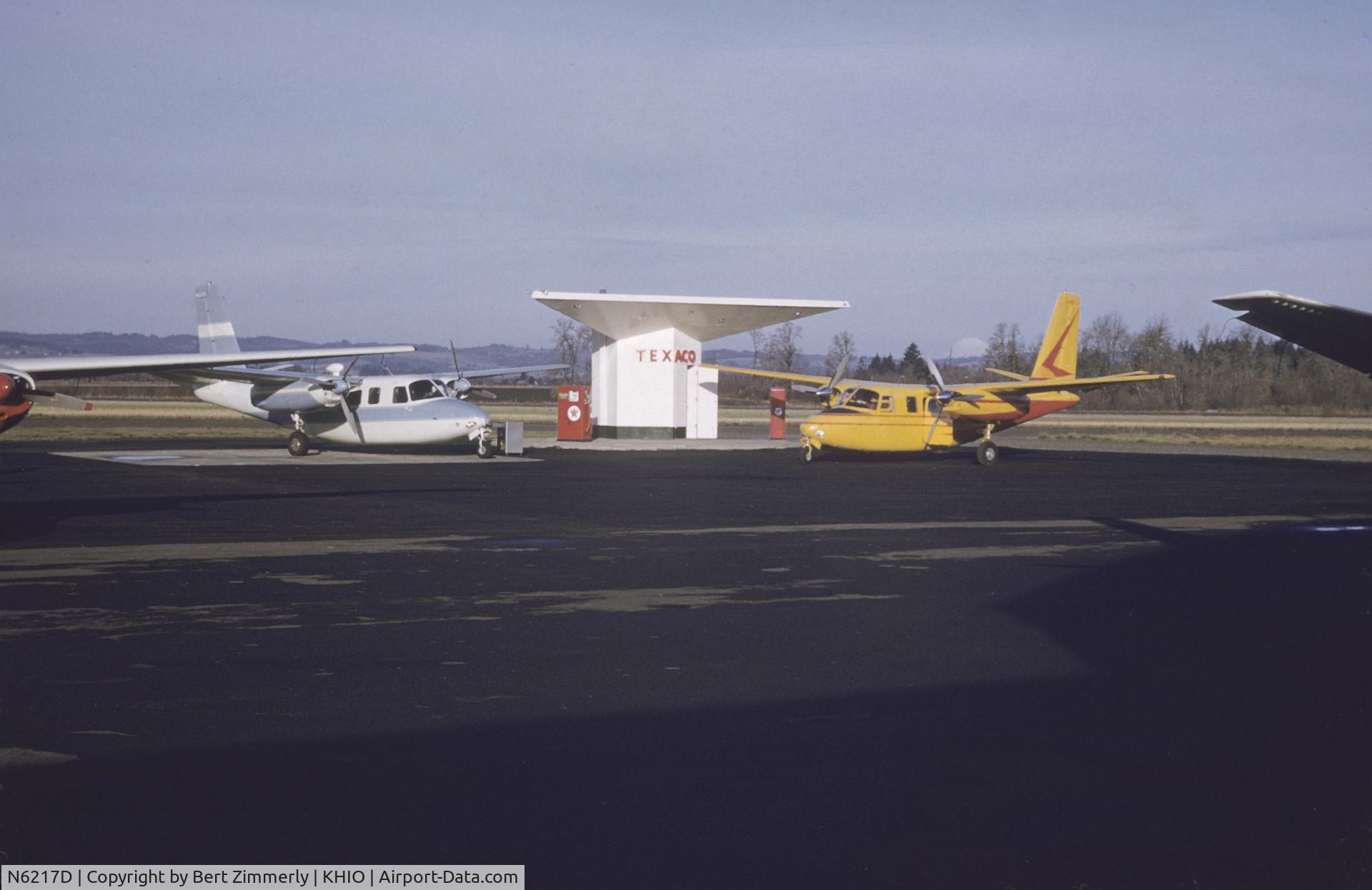 N6217D, 1957 Aero Commander 680 C/N 680-485-155, Hillsboro Airport, Mt. St. Helens in the background.