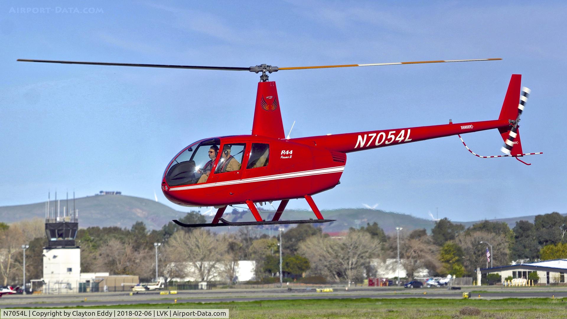 N7054L, 2013 Robinson R44 II C/N 13545, Livermore Airport California 2018.