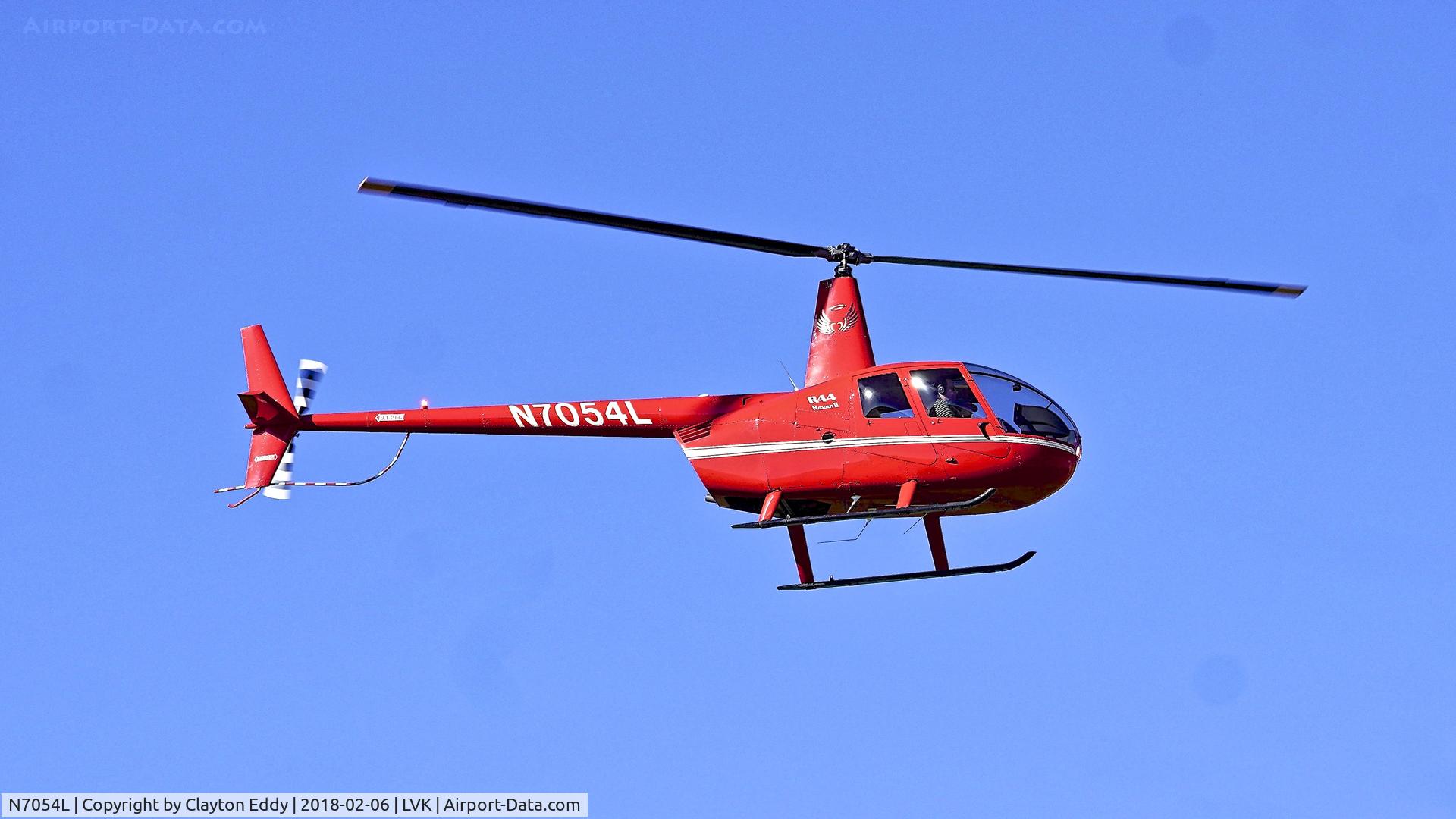 N7054L, 2013 Robinson R44 II C/N 13545, Livermore Airport California 2018.