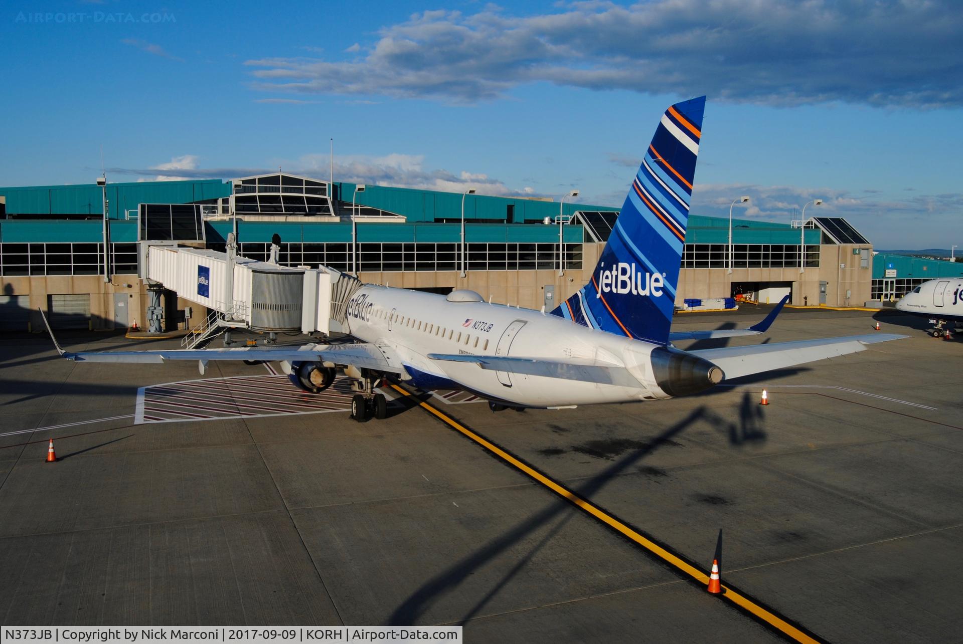 N373JB, 2013 Embraer ERJ-190-100 IGW C/N 19000624, ORH was graced with several aircraft during Hurricane Irma