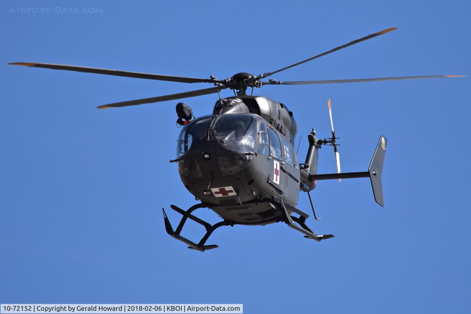 10-72152, 2010 Eurocopter UH-72A Lakota C/N 9390, Departing BOI.  Det. 1 of D Co., 1-112 AVN (Security & Support B), Idaho Army National Guard