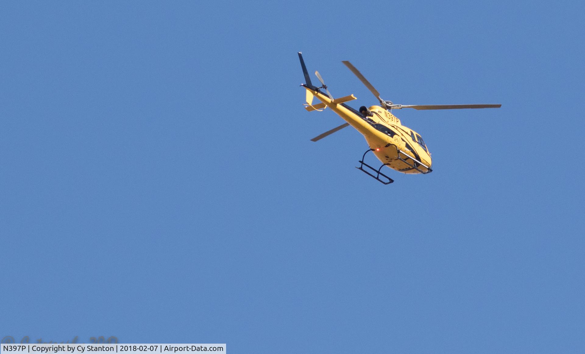 N397P, 2014 Eurocopter AS-350B-3 Ecureuil Ecureuil C/N 7795, Think it is a medical flight.  Was circling around our neighborhood shortly after an ambulance when past the house.