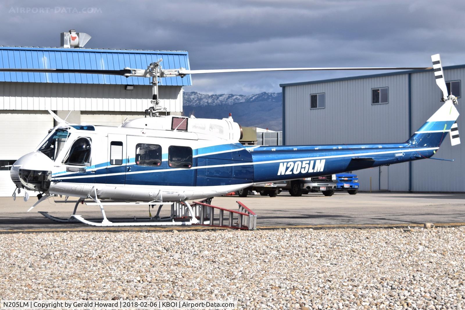 N205LM, Bell 205A-1 C/N 30213, Parked on the Aviation Air ramp.