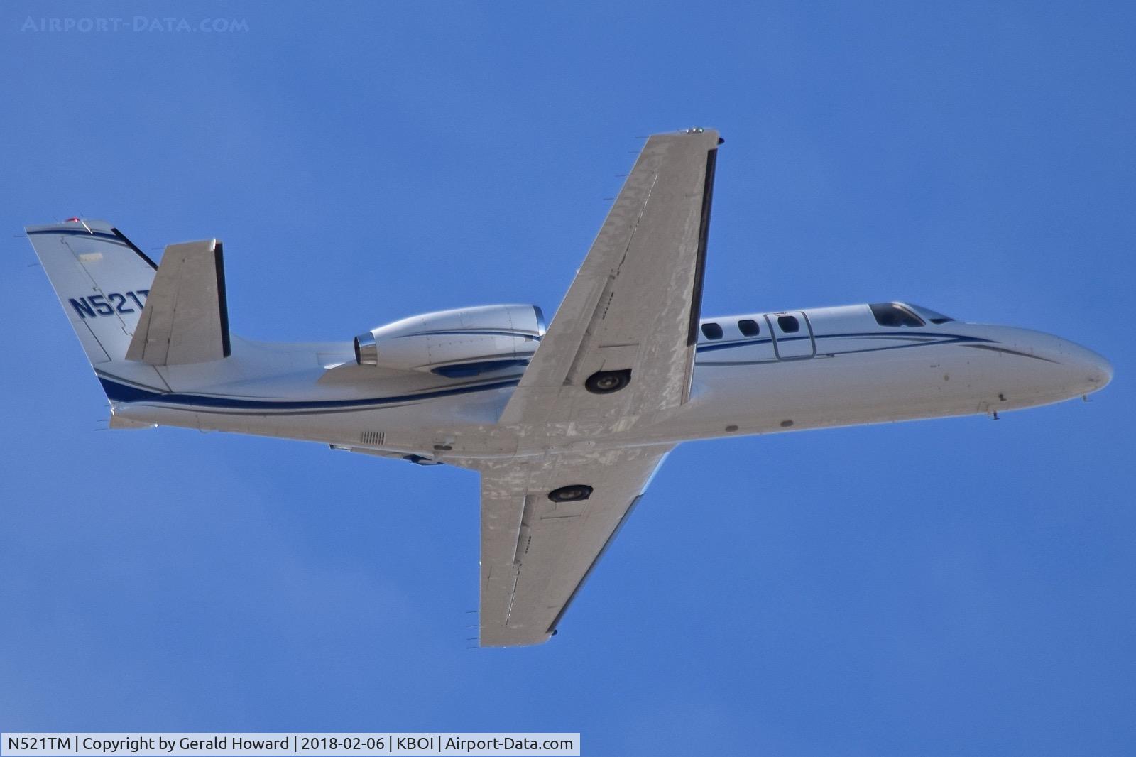 N521TM, 1992 Cessna 550 Citation II C/N 550-0705, Departing BOI.