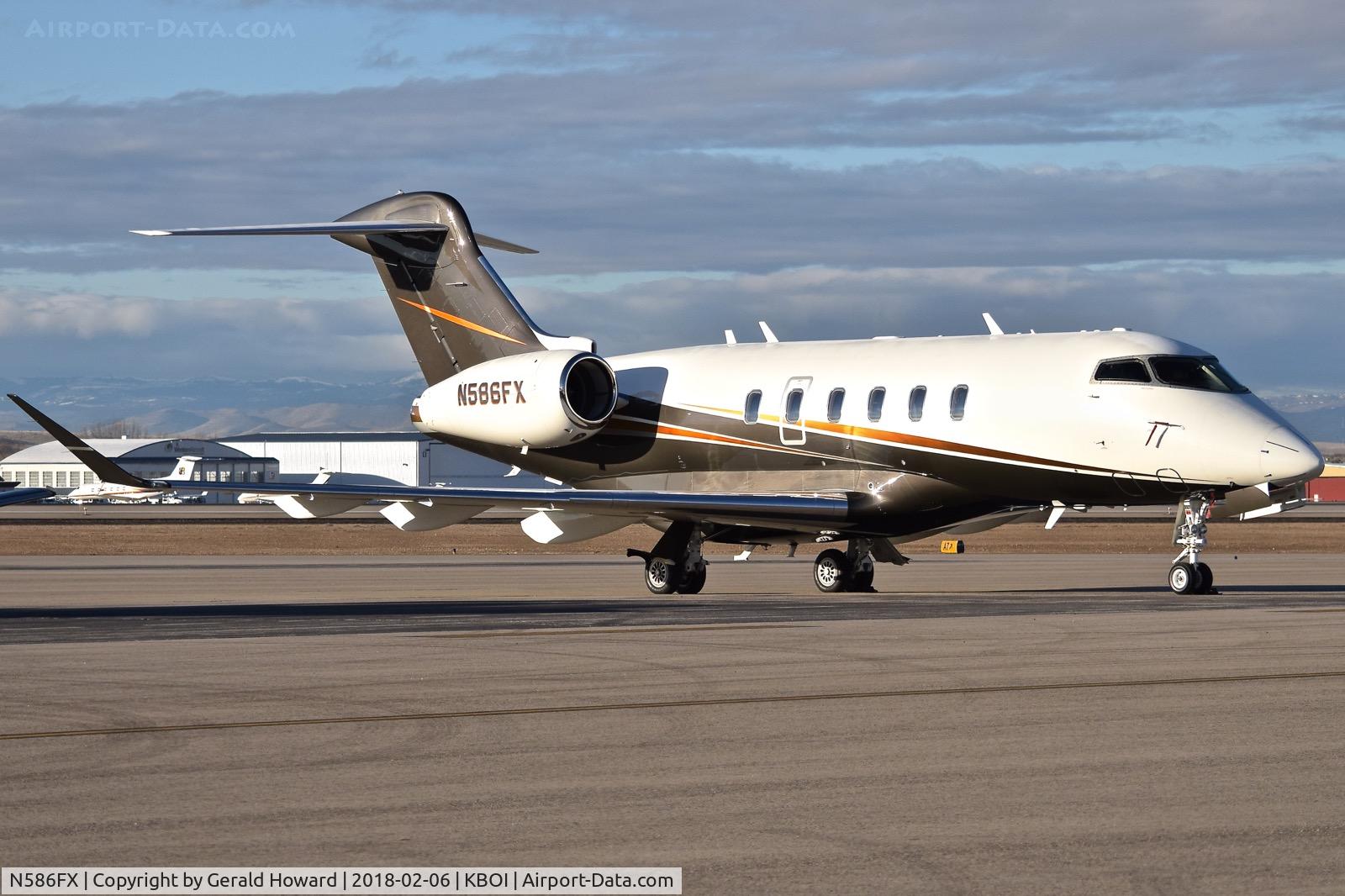 N586FX, 2017 Bombardier Challenger 350 (BD-100-1A10) C/N 20710, Parked on the north GA ramp.