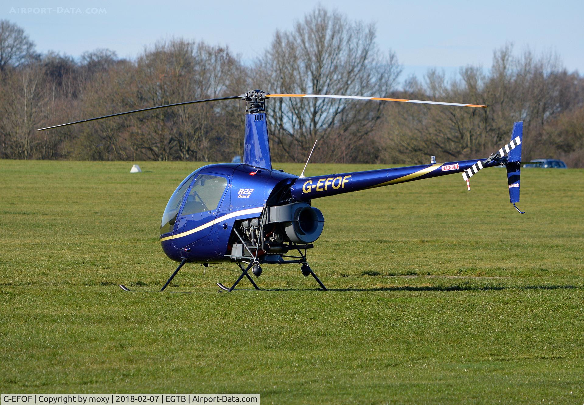 G-EFOF, 2004 Robinson R22 Beta C/N 3605, Robinson R22 Beta at Wycombe Air Park. Ex N73323