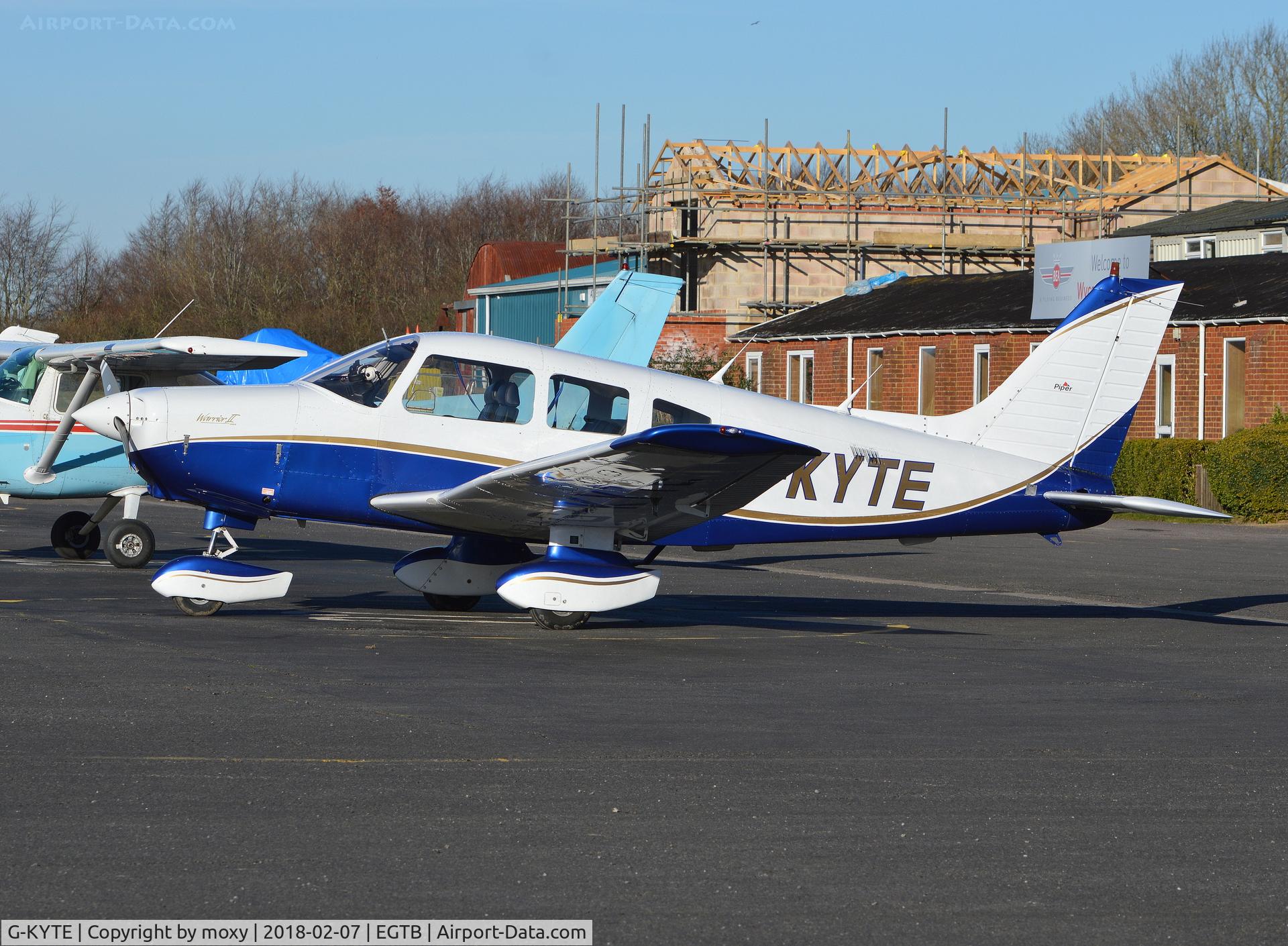 G-KYTE, 1982 Piper PA-28-161 Cherokee Warrior II C/N 28-8216043, Piper PA-28-161 Warrior II at Wycombe Air Park.