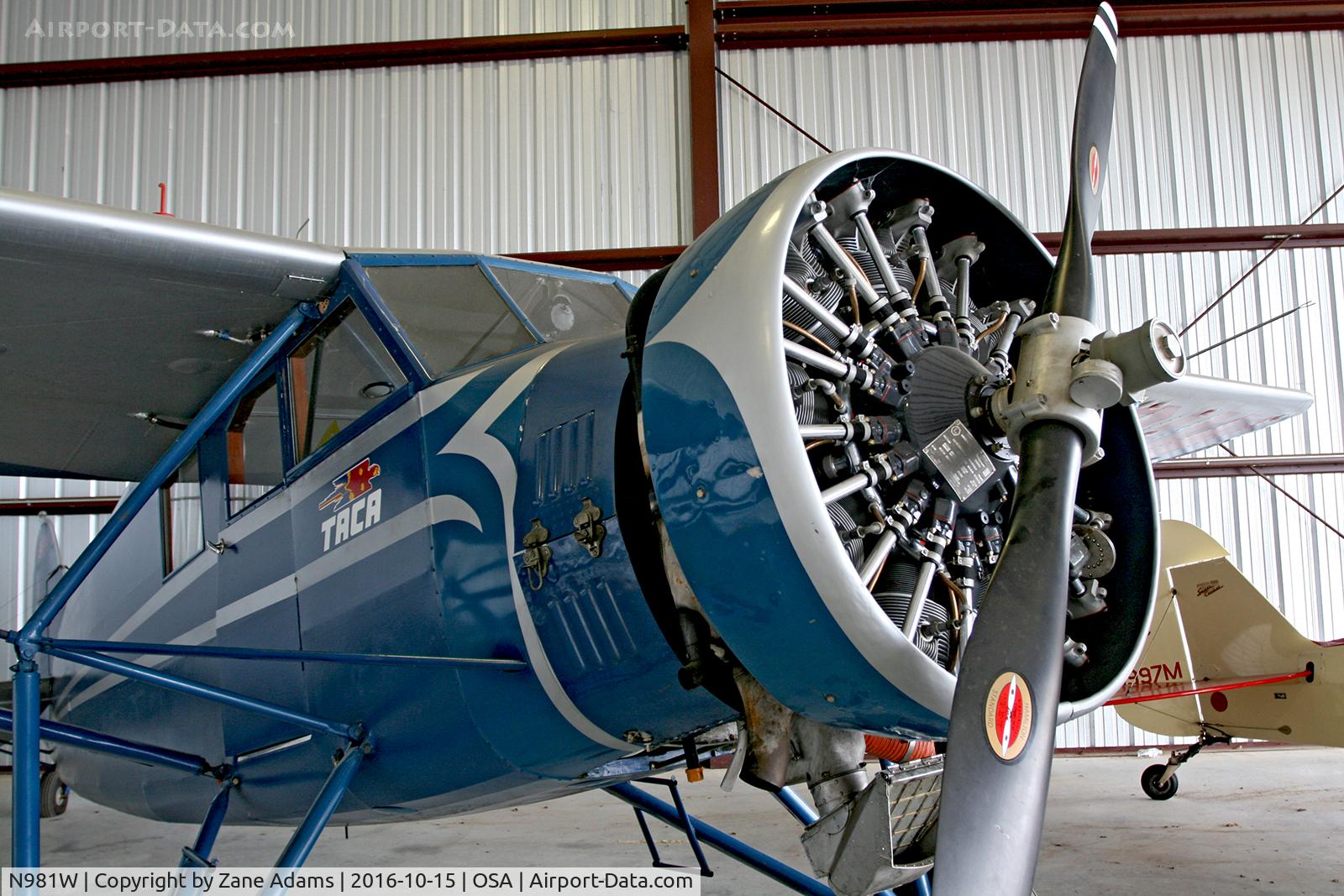 N981W, Stinson SM-8A Junior C/N M-4222, At the Mid America Flight Museum - Mount Pleasant, TX