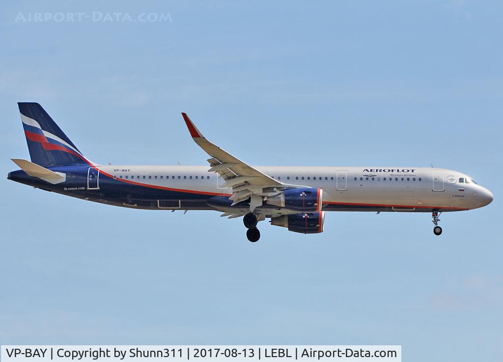 VP-BAY, 2016 Airbus A321-211 C/N 7255, Landing rwy 25R
