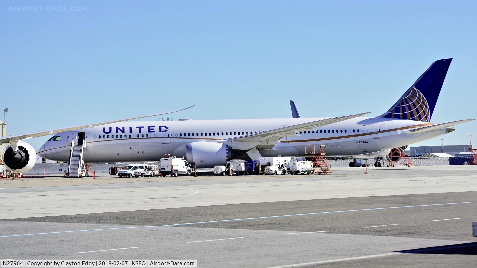 N27964, 2016 Boeing 787-9 Dreamliner C/N 37813, SFO 2018.