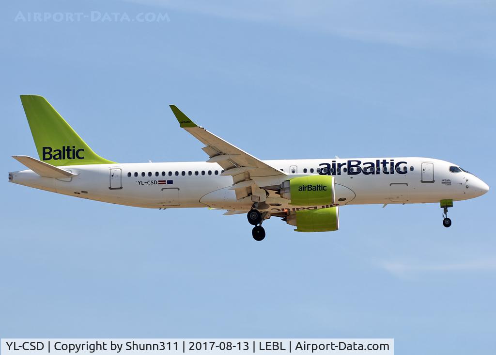 YL-CSD, 2017 Bombardier CSeries CS300 (BD-500-1A11) C/N 55006, Landing rwy 25R