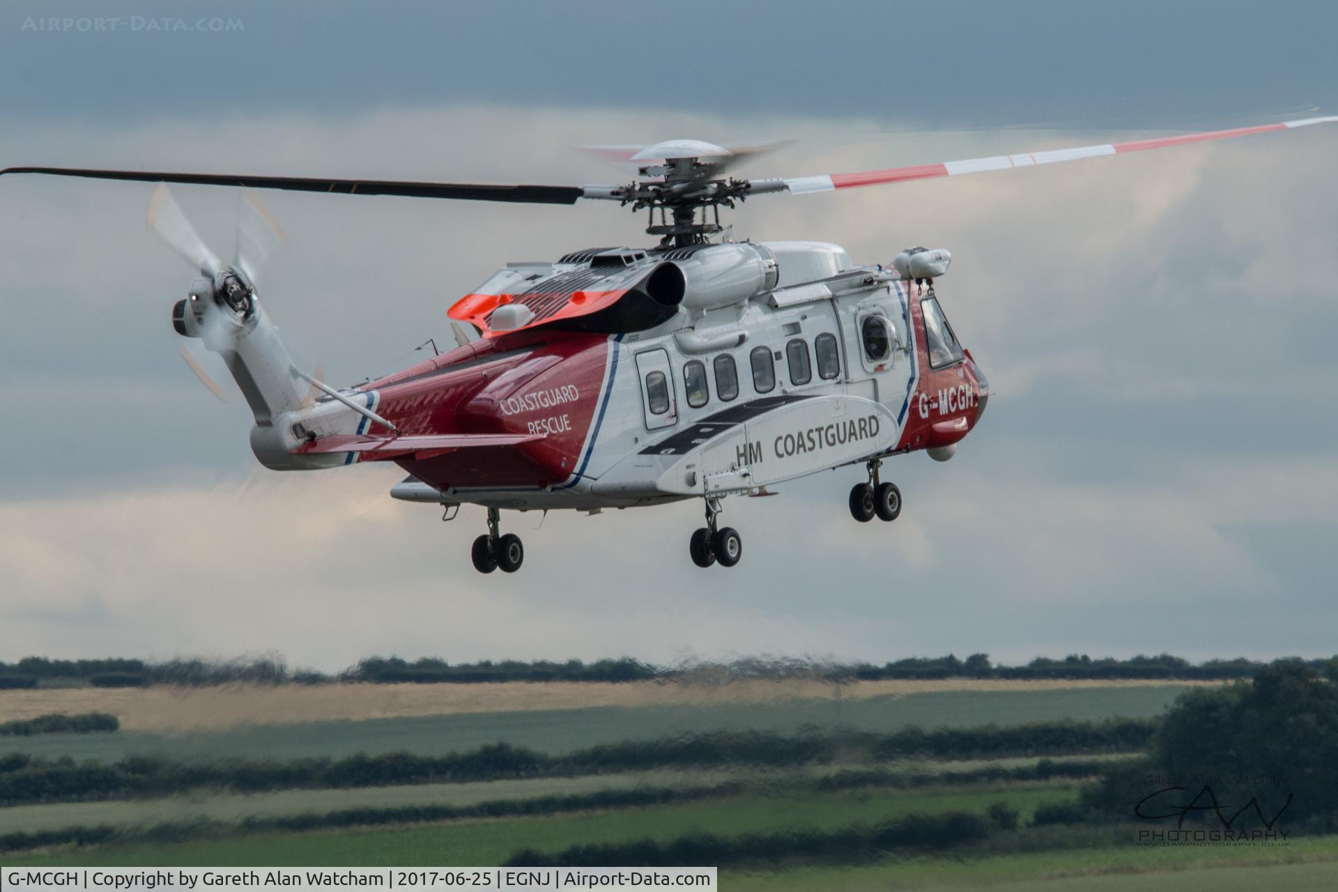 G-MCGH, 2014 Sikorsky S-92A C/N 920234, G-MCGH Returning to HUY - Countryside in background