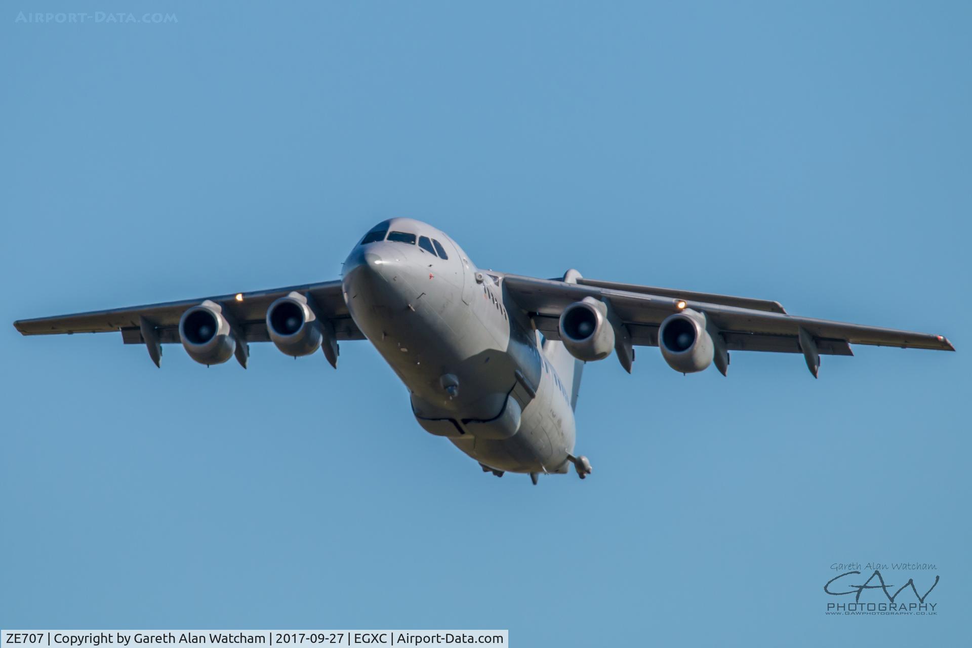 ZE707, 1991 British Aerospace BAe.146-200QC Quick Change C/N E2188, BAE146 Launching from RAF Coningsby