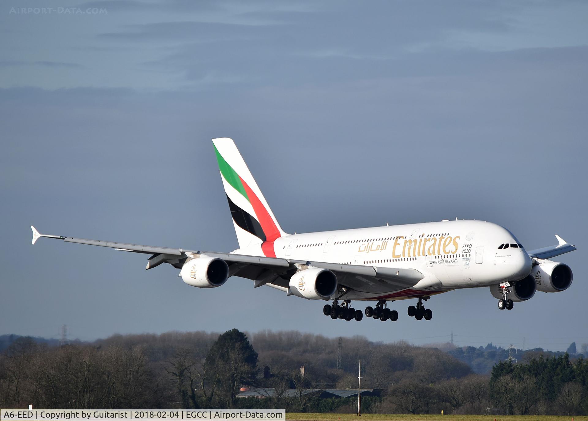 A6-EED, 2012 Airbus A380-861 C/N 111, At Manchester