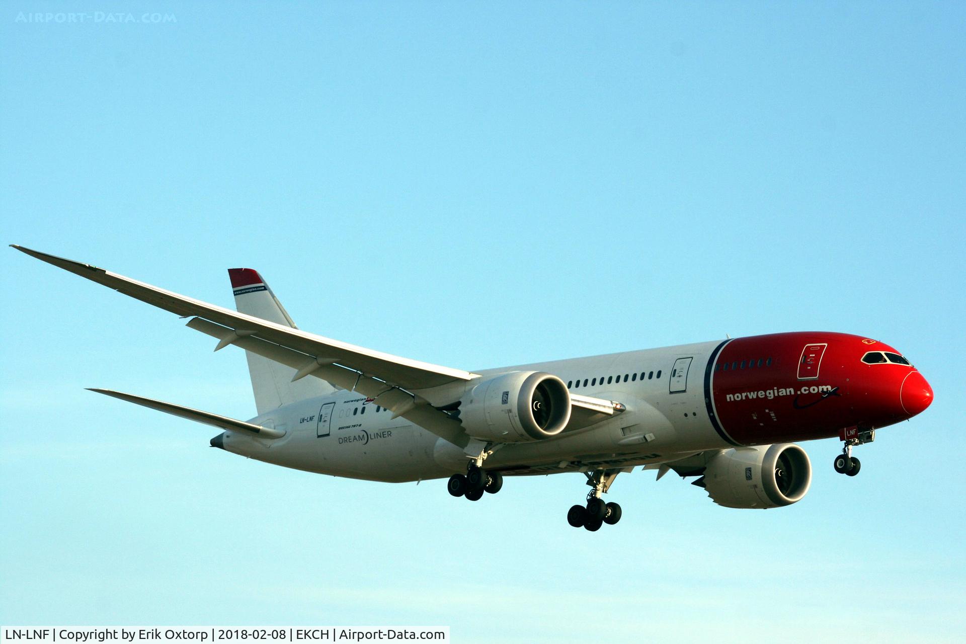 LN-LNF, 2014 Boeing 787-8 Dreamliner Dreamliner C/N 35313, LN-LNF landing rw 22L