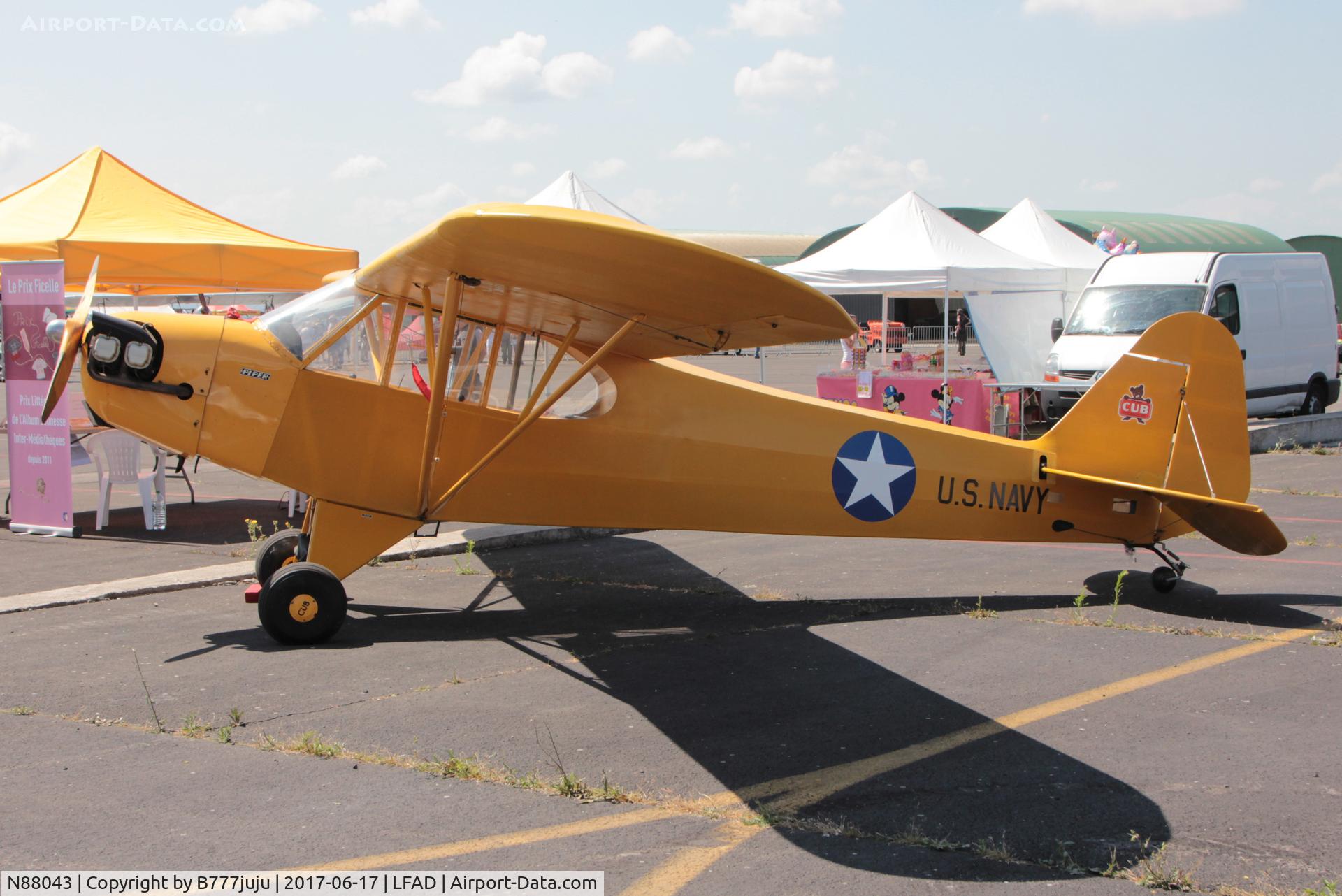 N88043, 1946 Piper J3C-65 Cub Cub C/N 15659, at Compiègne