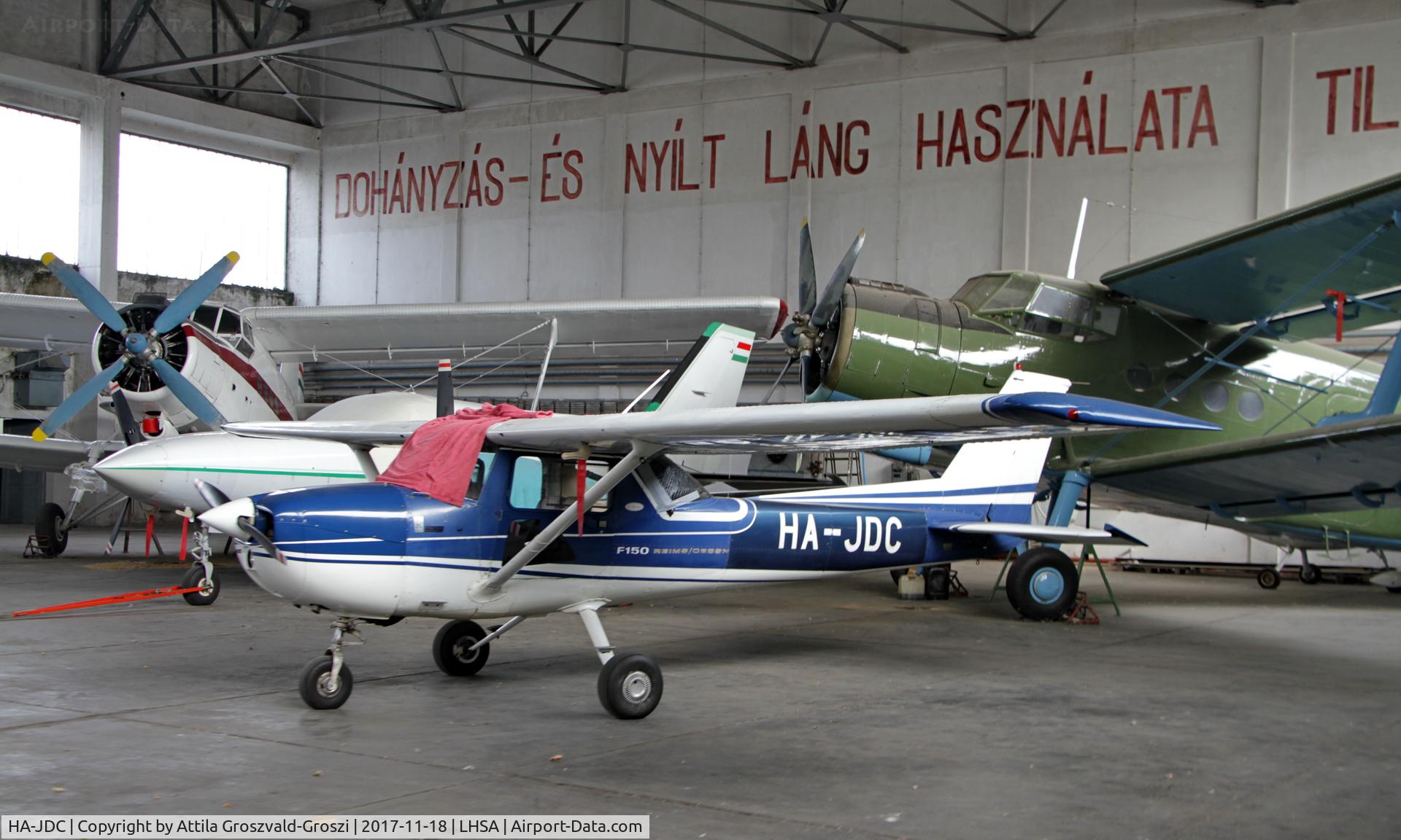 HA-JDC, 1971 Reims F150L C/N F15000728, Szentkirályszabadja Airport, ex Military Air base, Hungary