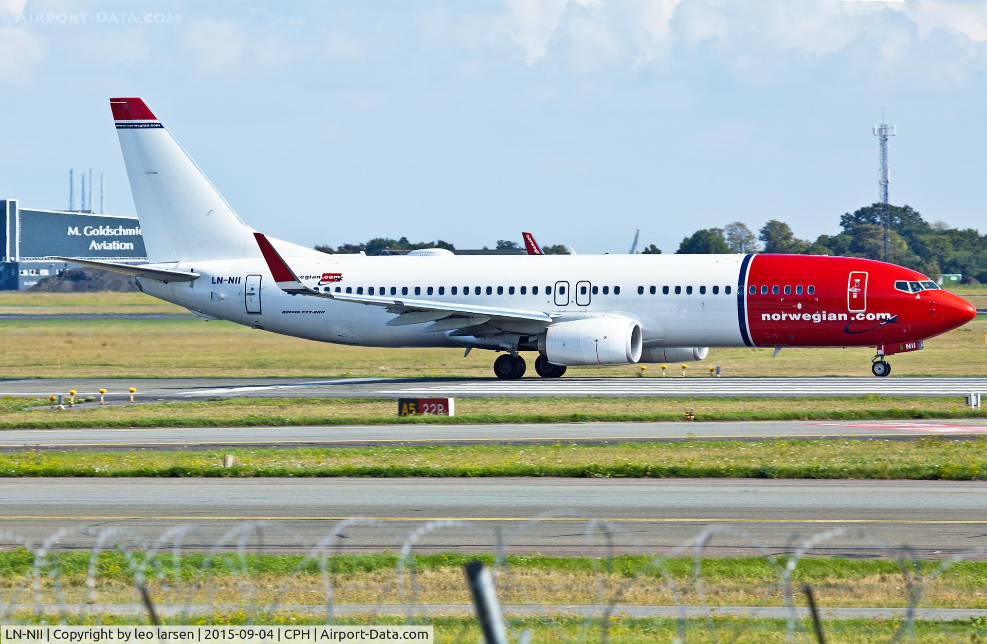 LN-NII, 2014 Boeing 737-8JP C/N 43877, Copenhagen 4.9.2015