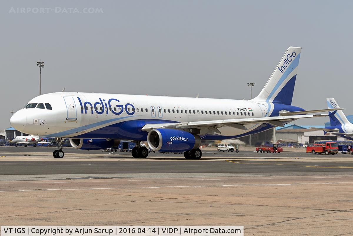 VT-IGS, 2010 Airbus A320-232 C/N 4328, Taxiing out for departure from IGIA T-1.