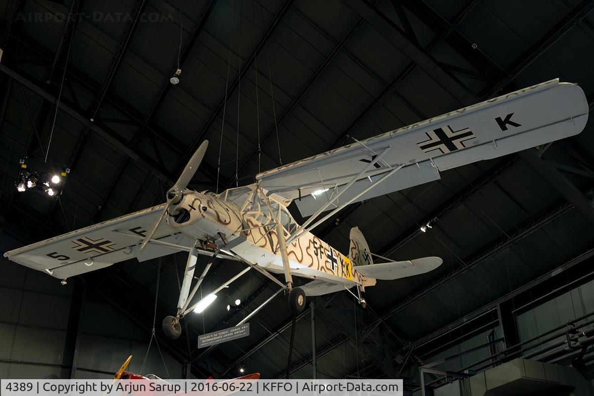 4389, 1940 Fieseler Fi-156C-1 Storch C/N Not found 4389, This Storch was used by the Flygvapnet, and then became a civilian aircraft.  It is wearing the markings of Aufklärungsgruppe 2.(H)/14 which was a reconnaissance unit supporting Panzerarmee Afrika, but does not wear the white fuselage theatre band.