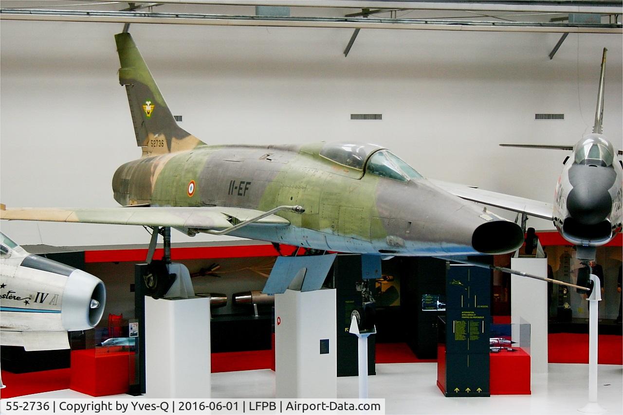 55-2736, 1955 North American F-100D Super Sabre C/N 224-3, North American F-100D Super Sabre, Exibited at Air & Space Museum Paris-Le Bourget (LFPB)