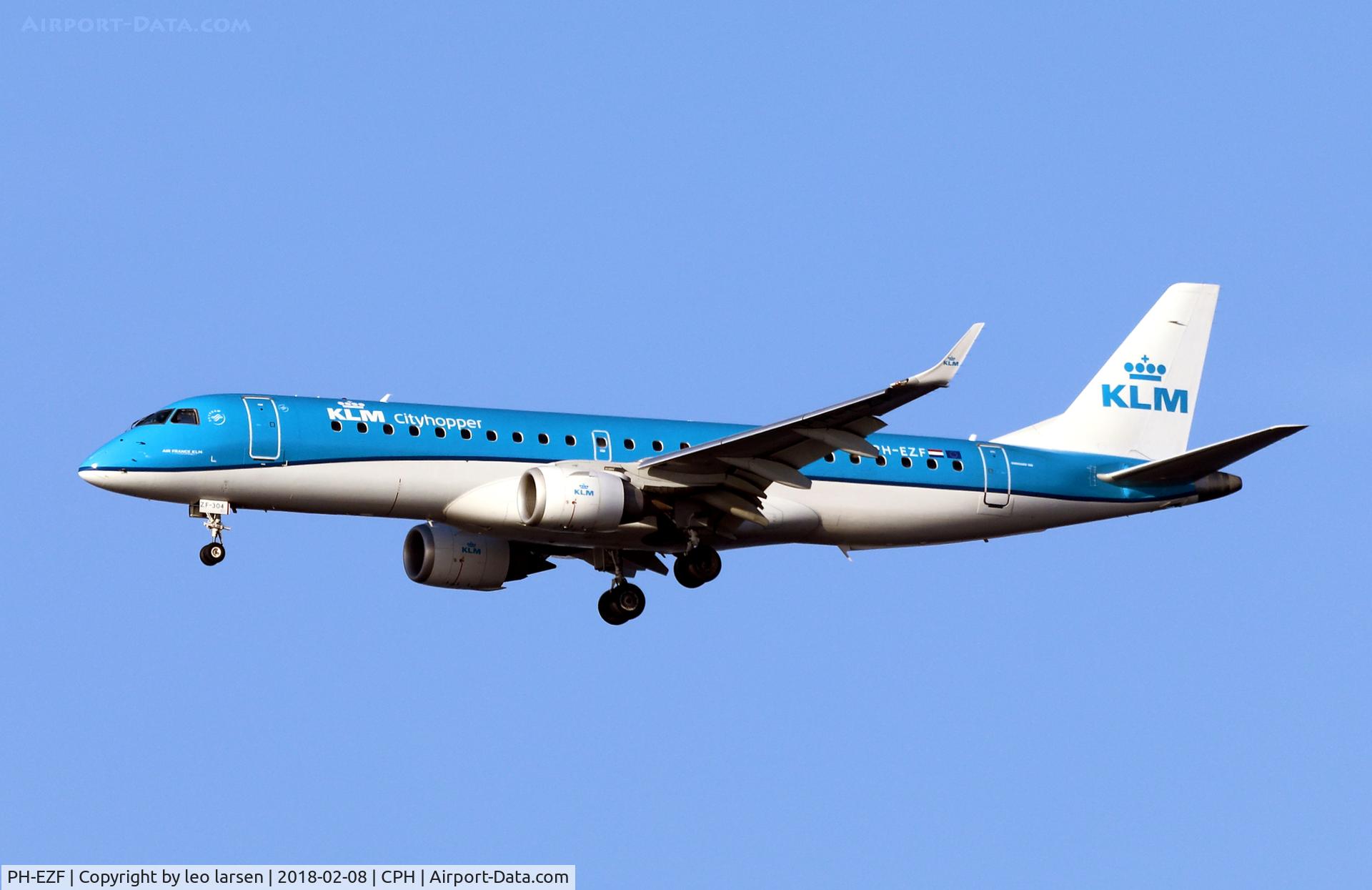 PH-EZF, 2009 Embraer 190LR (ERJ-190-100LR) C/N 19000304, Copenhagen 8.2.2018 app to R-04R