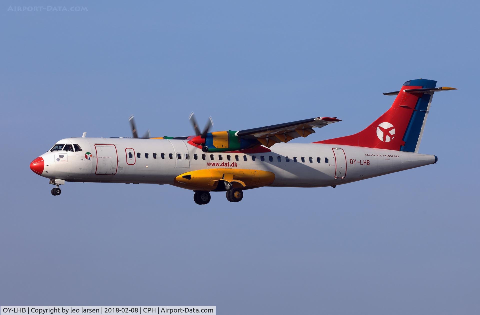 OY-LHB, 1997 ATR 72-202 C/N 496, Copenhagen 8.2.2018