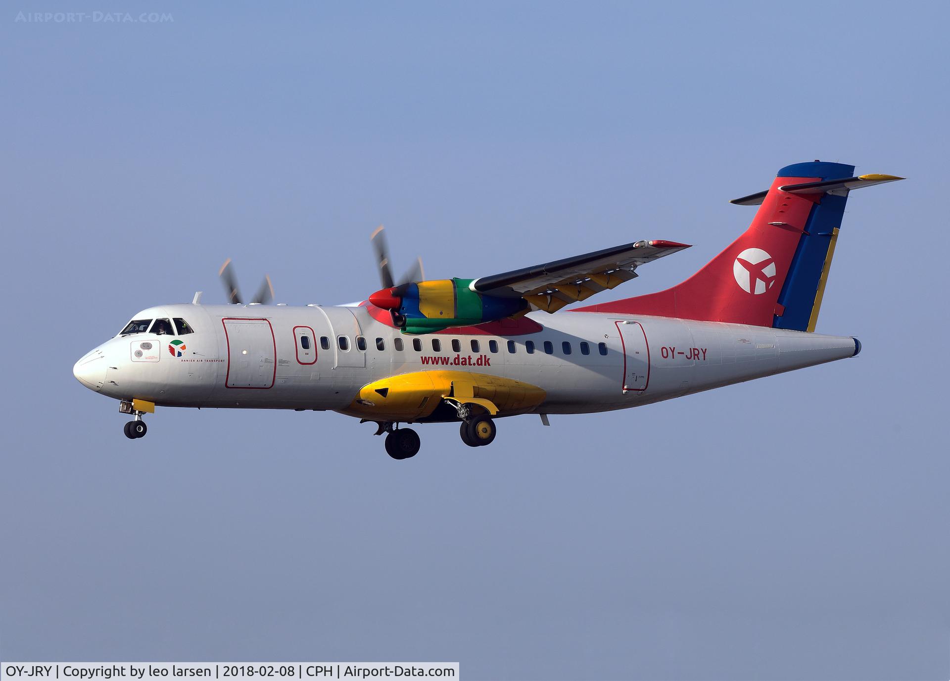 OY-JRY, 1987 ATR 42-320 C/N 063, Copenhagen 8.2.2018